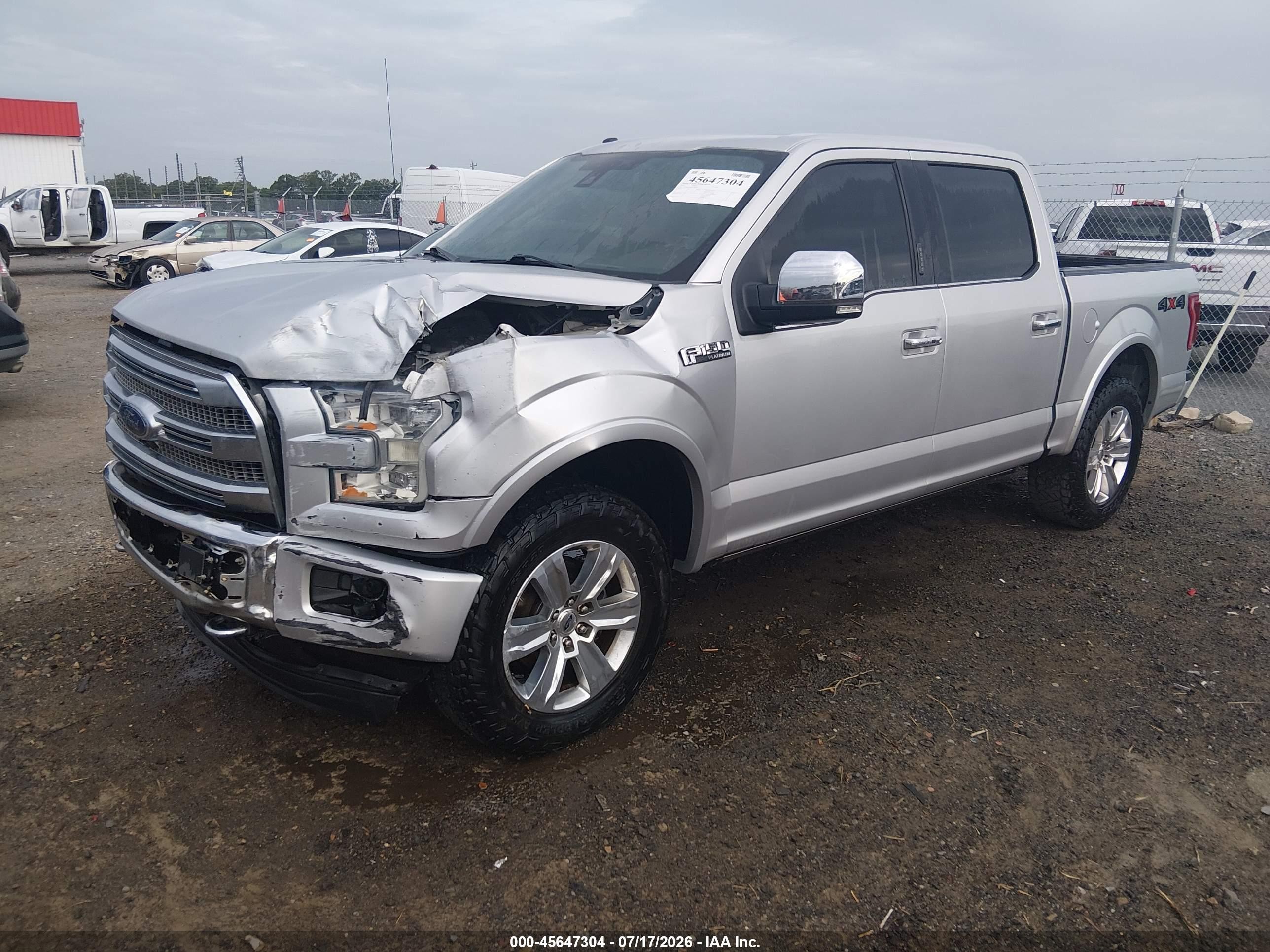 2015 Ford F-150 Platinum Серебряный vin: 1FTEW1EF6FFC86269