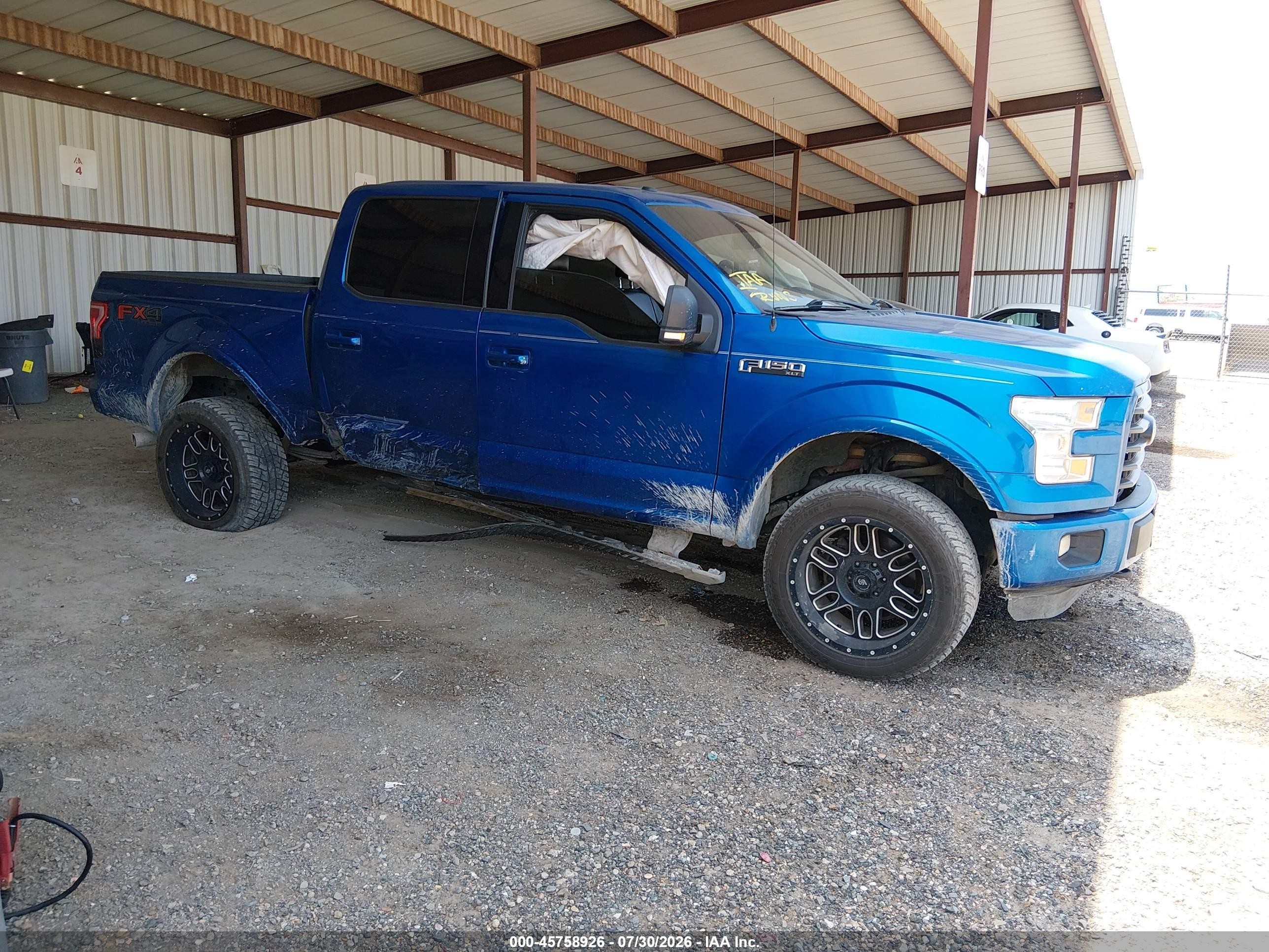 2015 Ford F-150 Xlt Blue vin: 1FTEW1EF6FKE33634