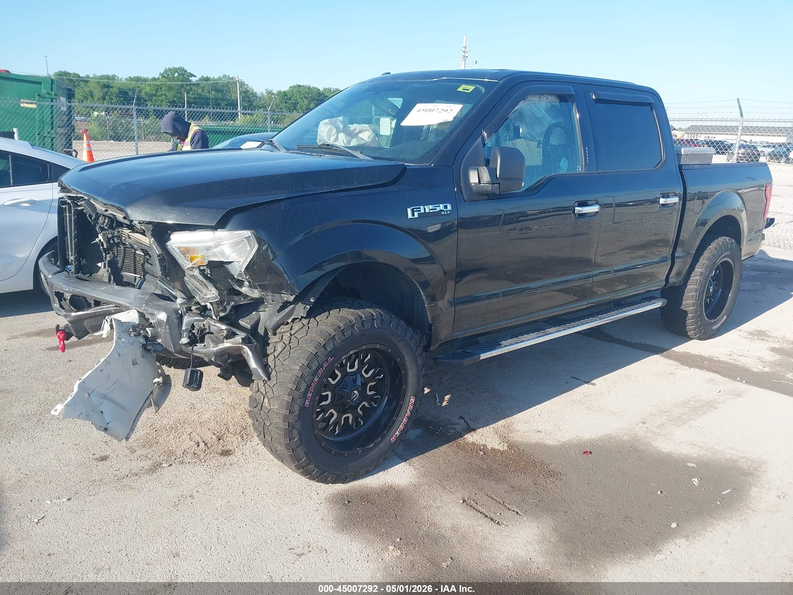 2015 Ford F-150 Xlt Black vin: 1FTEW1EF7FFA29556
