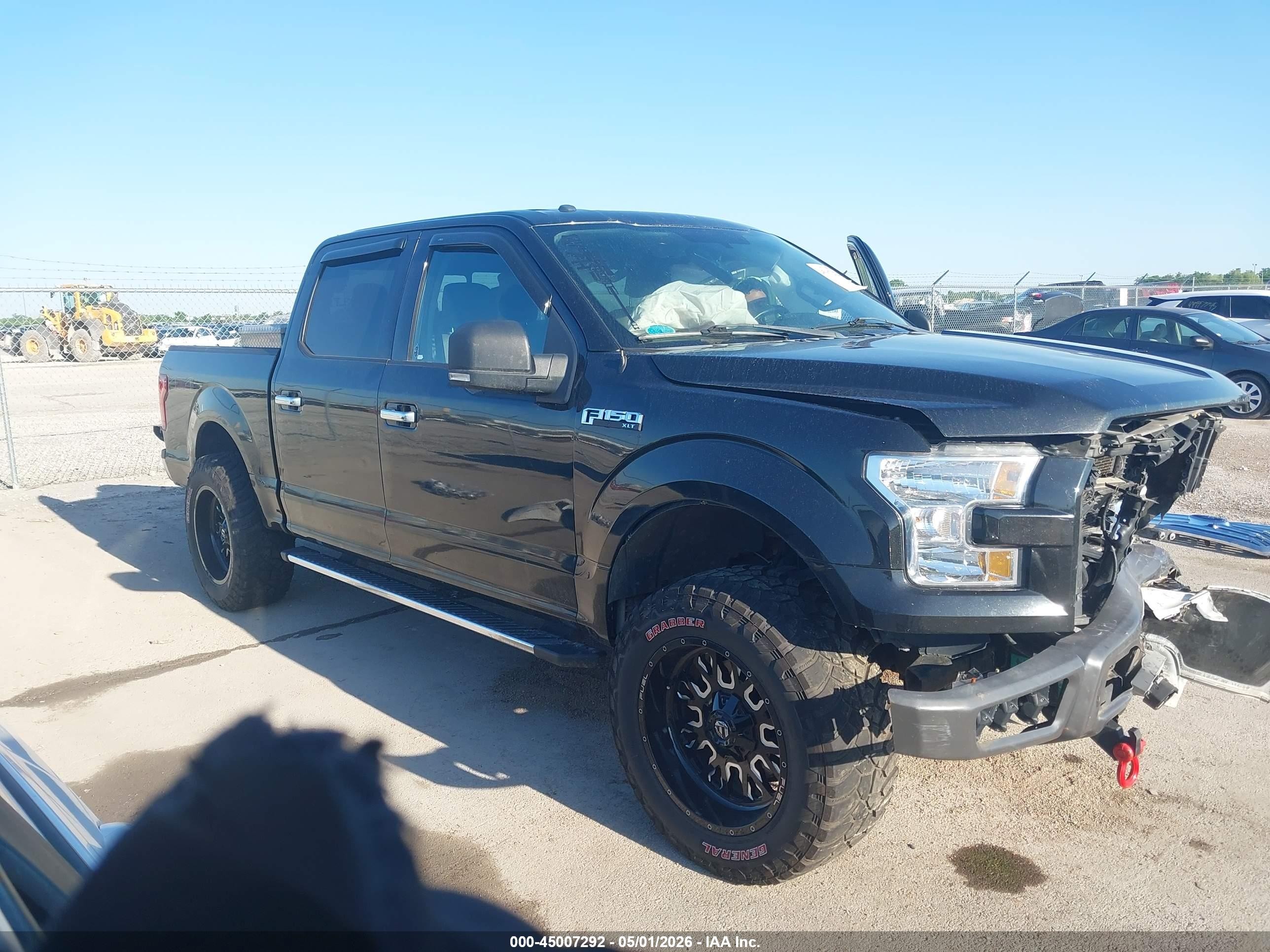 2015 Ford F-150 Xlt Black vin: 1FTEW1EF7FFA29556