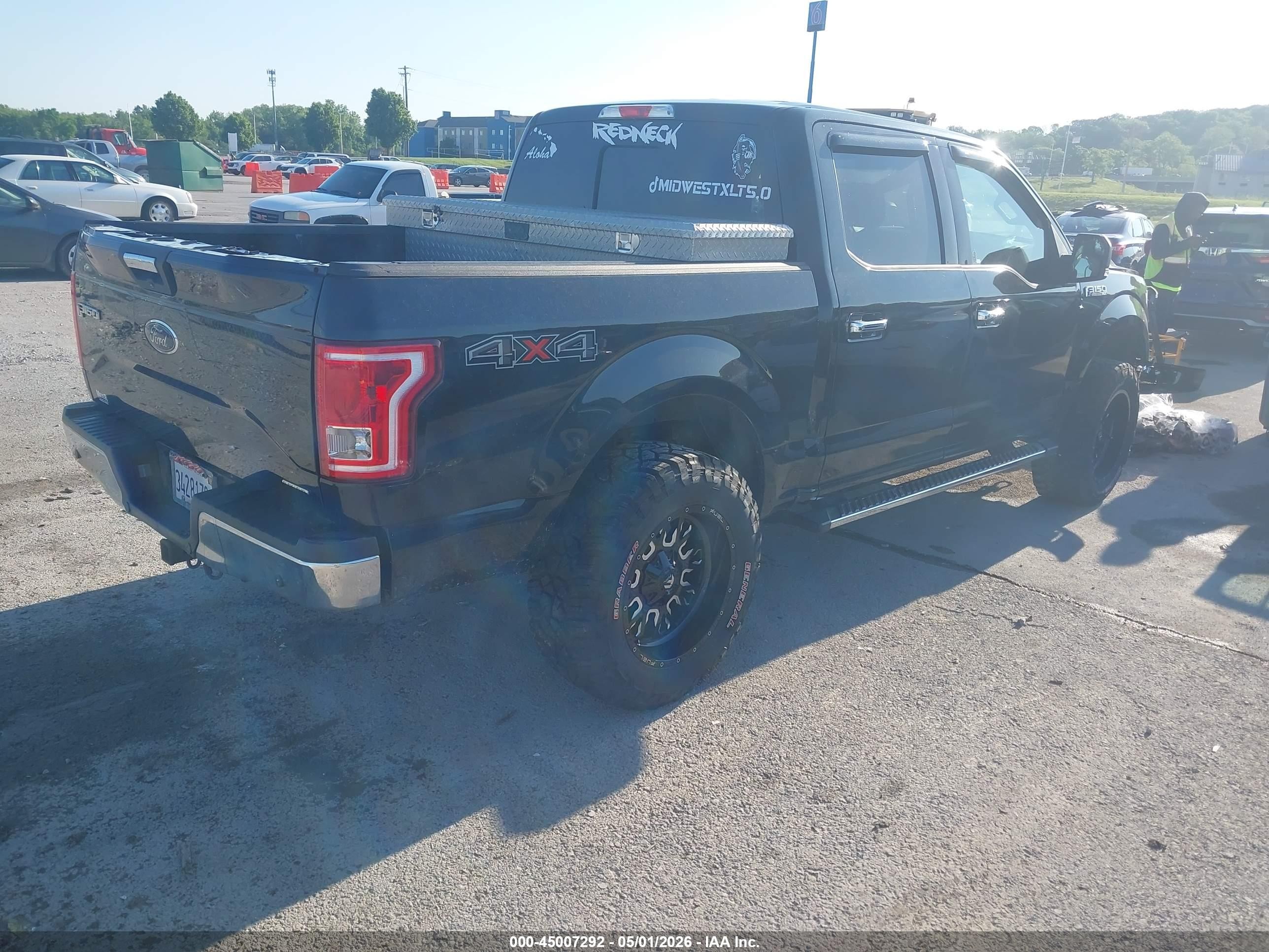 2015 Ford F-150 Xlt Black vin: 1FTEW1EF7FFA29556