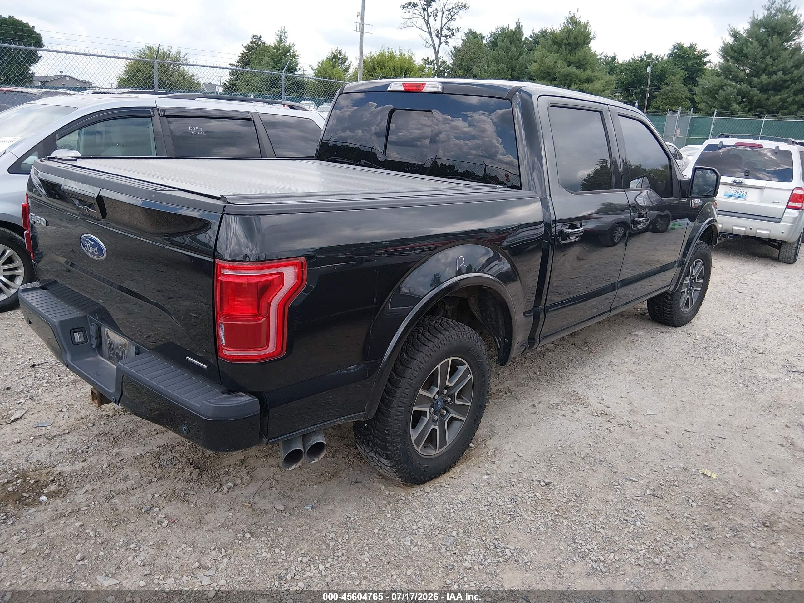 2015 Ford F-150 King Ranch/lariat/platinum/xl/xlt Black vin: 1FTEW1EF7FFB05924