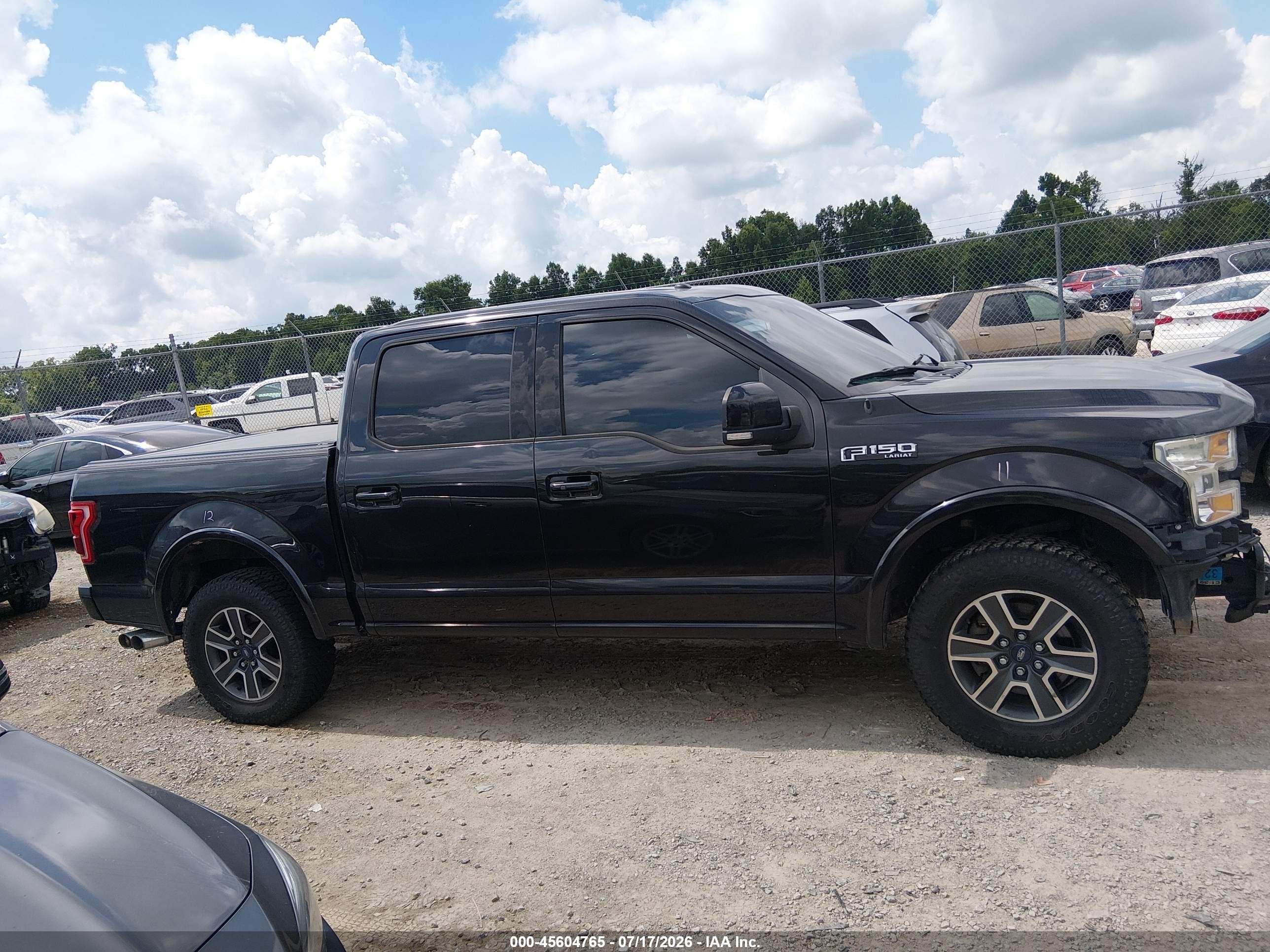 2015 Ford F-150 King Ranch/lariat/platinum/xl/xlt Black vin: 1FTEW1EF7FFB05924