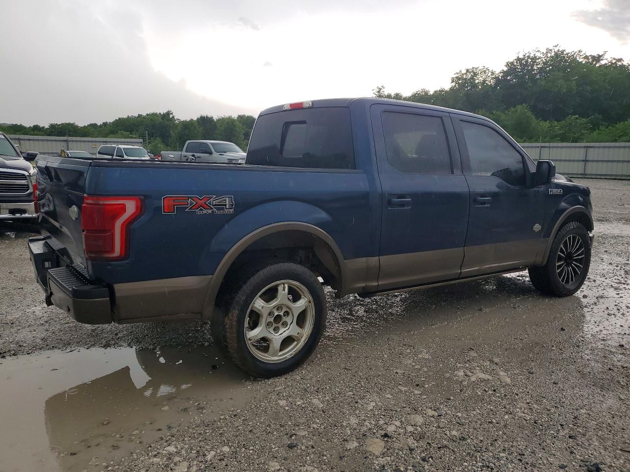 2015 Ford F150 Supercrew Blue vin: 1FTEW1EF7FFB47834