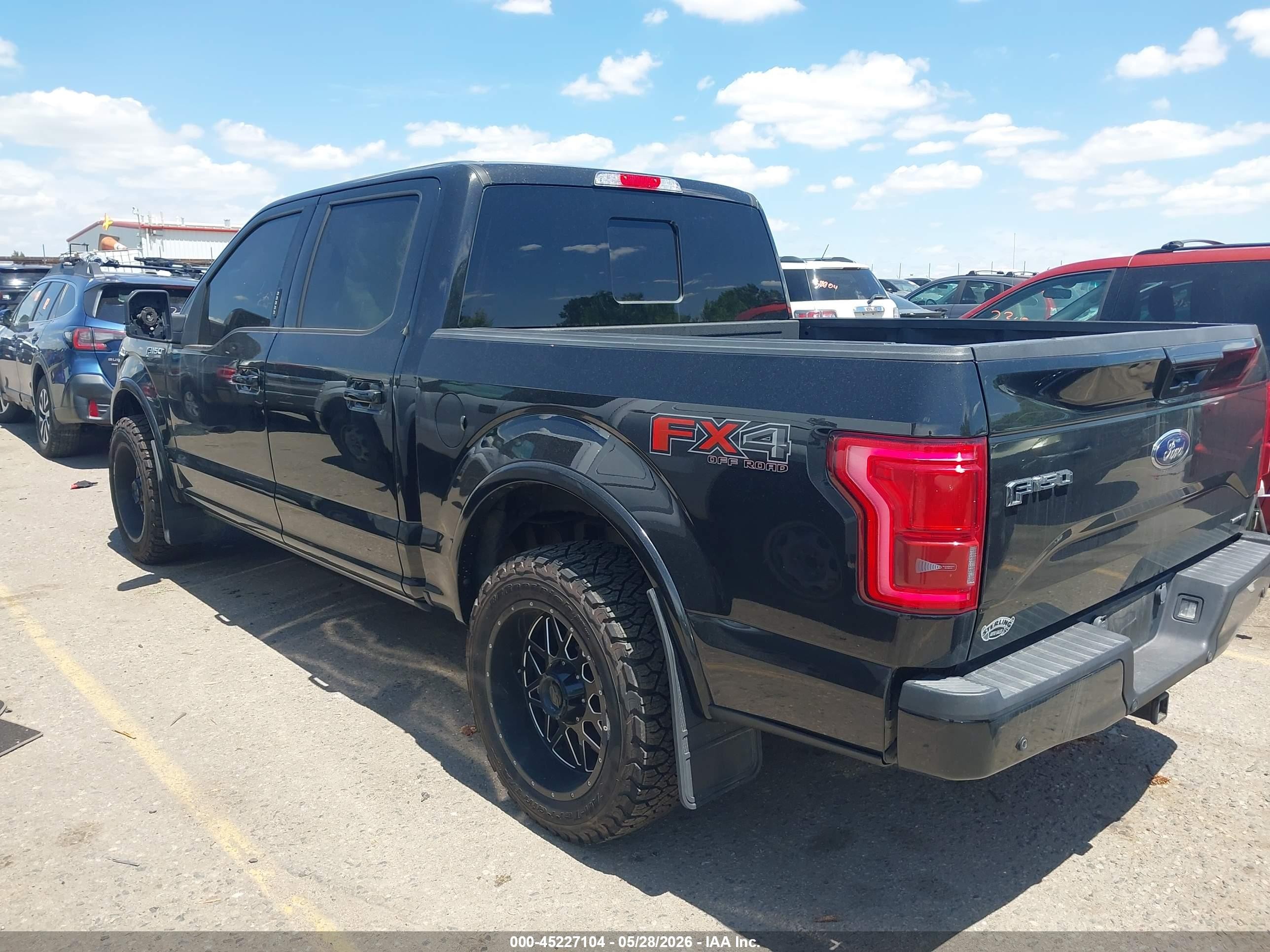2015 Ford F-150 Lariat Black vin: 1FTEW1EF7FFB72622