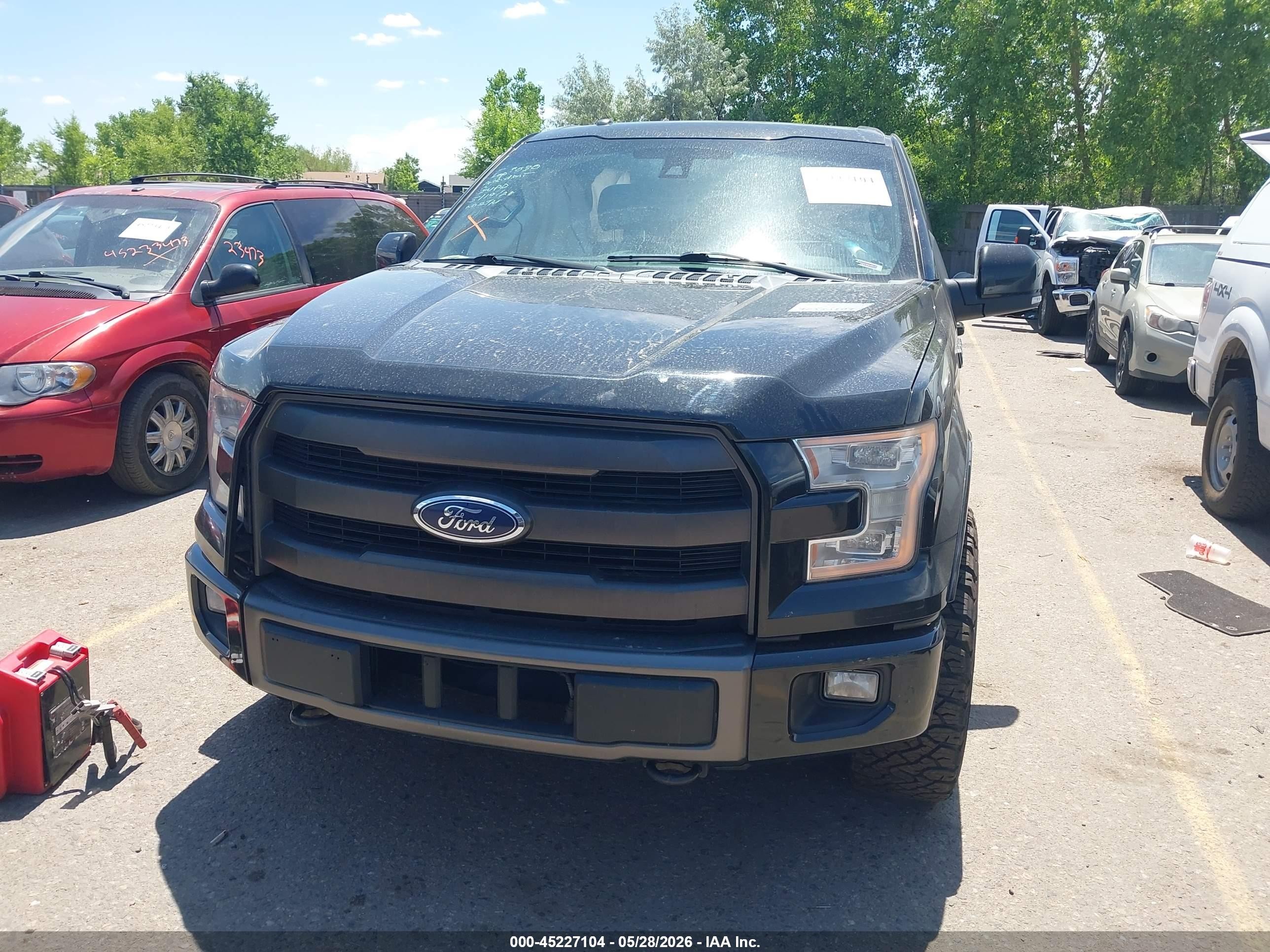 2015 Ford F-150 Lariat Black vin: 1FTEW1EF7FFB72622