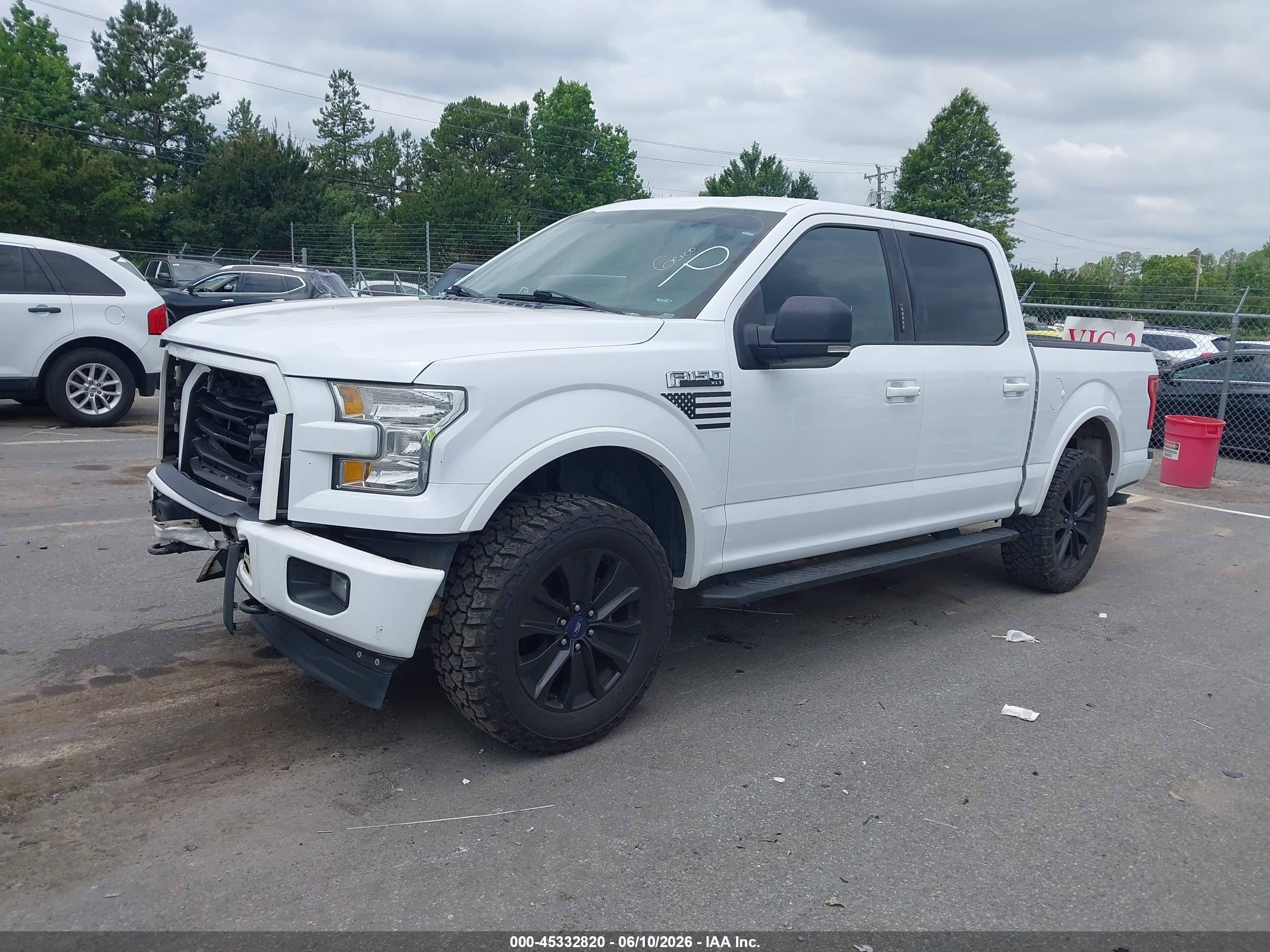 2016 Ford F150 Supercrew White vin: 1FTEW1EF7GKD32085