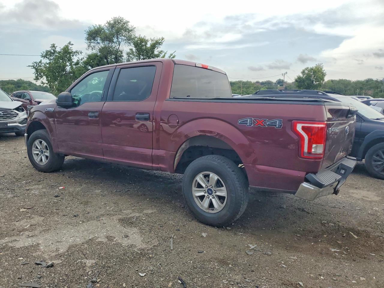 2015 Ford F150 Supercrew Burgundy vin: 1FTEW1EF8FFA34801