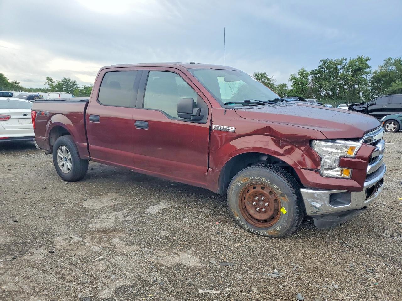 2015 Ford F150 Supercrew Burgundy vin: 1FTEW1EF8FFA34801
