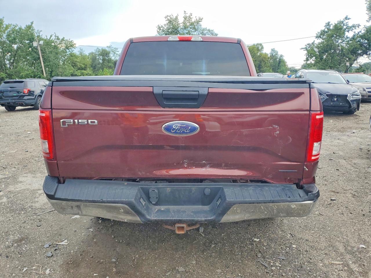 2015 Ford F150 Supercrew Burgundy vin: 1FTEW1EF8FFA34801