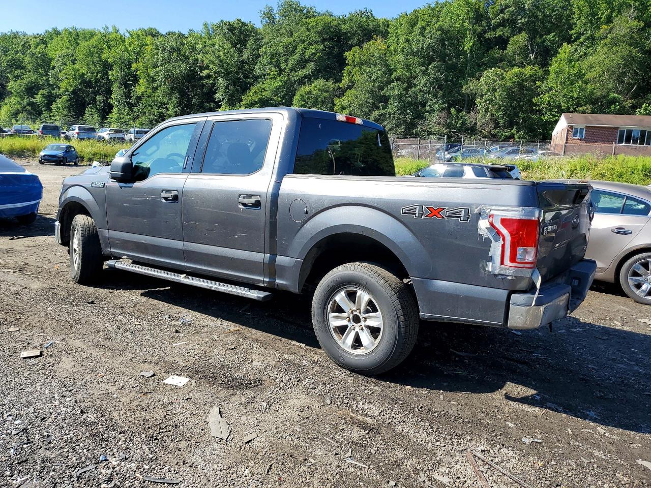 2015 Ford F150 Supercrew Gray vin: 1FTEW1EF8FFA40453