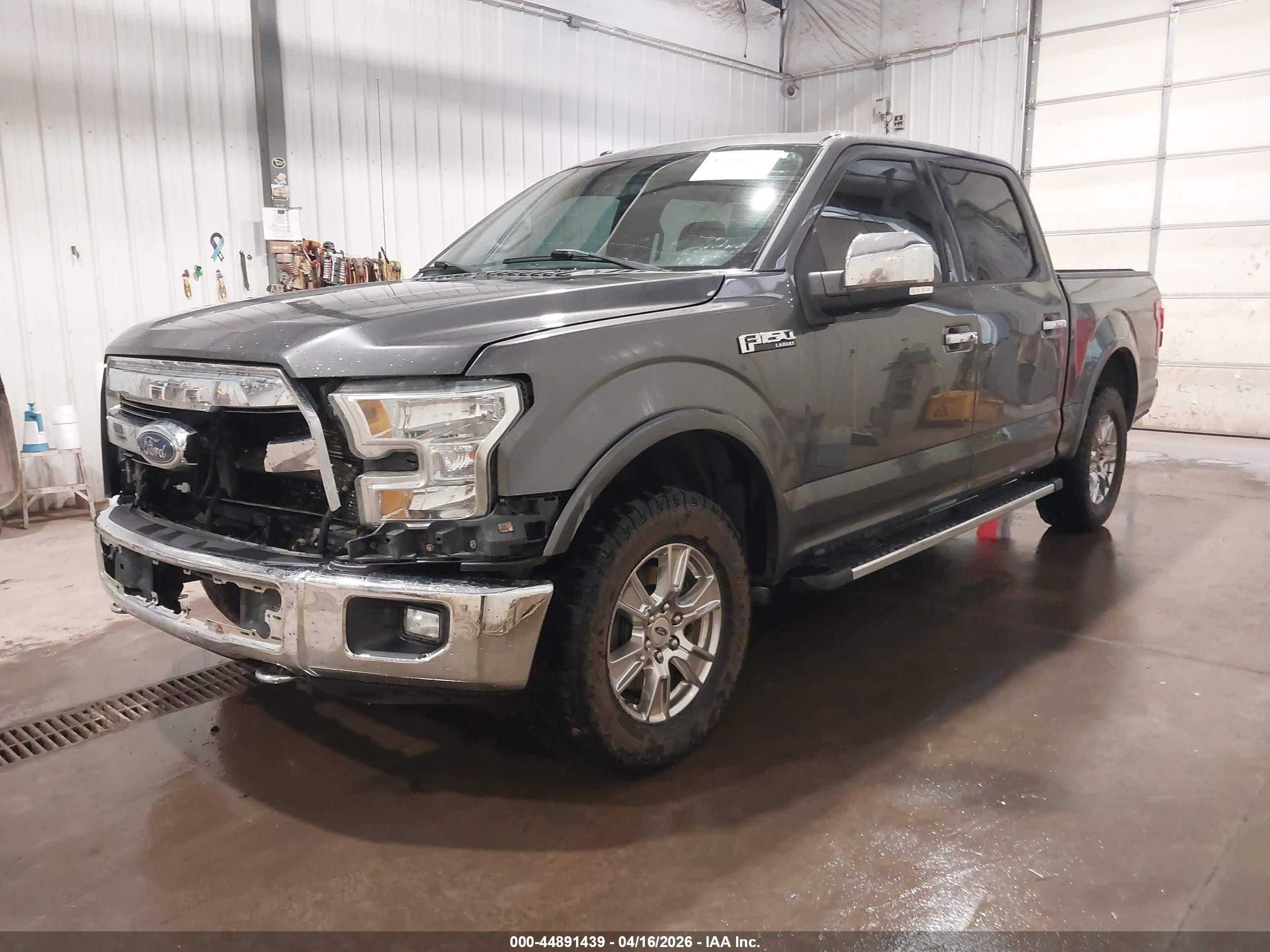 2015 Ford F-150 Lariat Gray vin: 1FTEW1EF8FFA94965