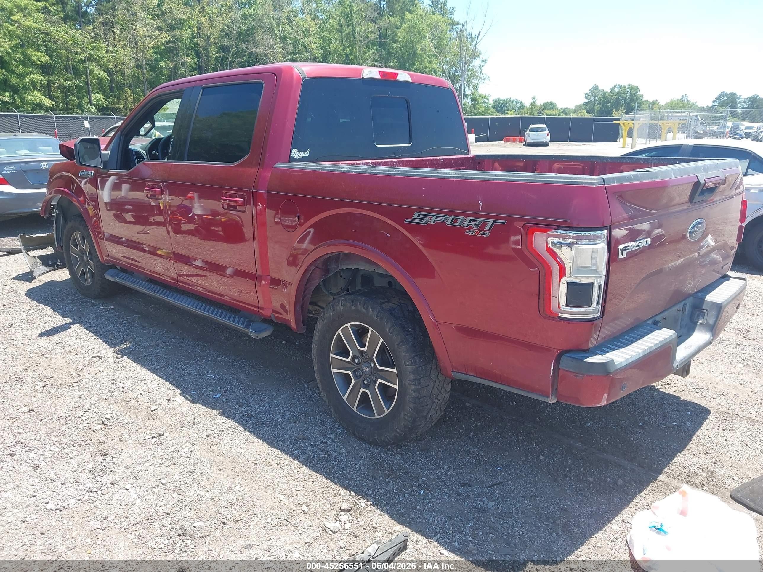 2015 Ford F-150 Xlt Red vin: 1FTEW1EF8FFA97736