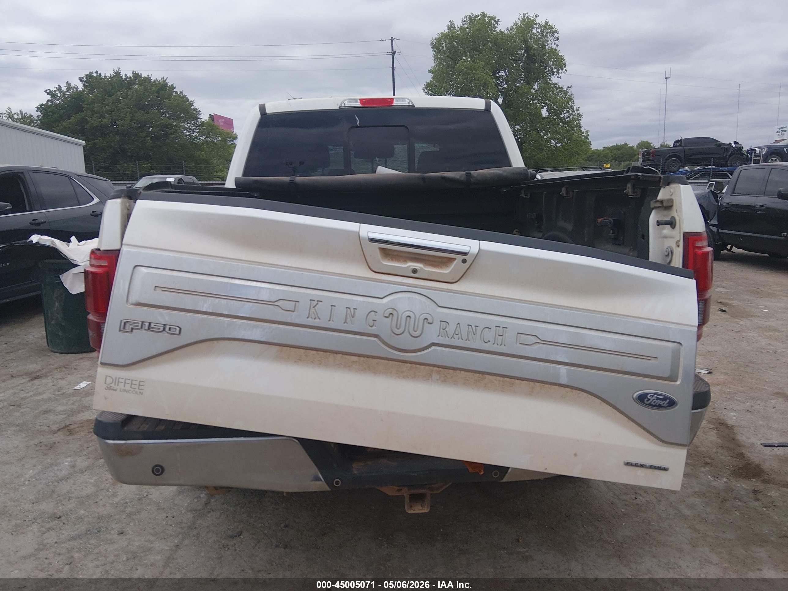 2015 Ford F-150 King Ranch/lariat/platinum/xl/xlt White vin: 1FTEW1EF8FFB23056