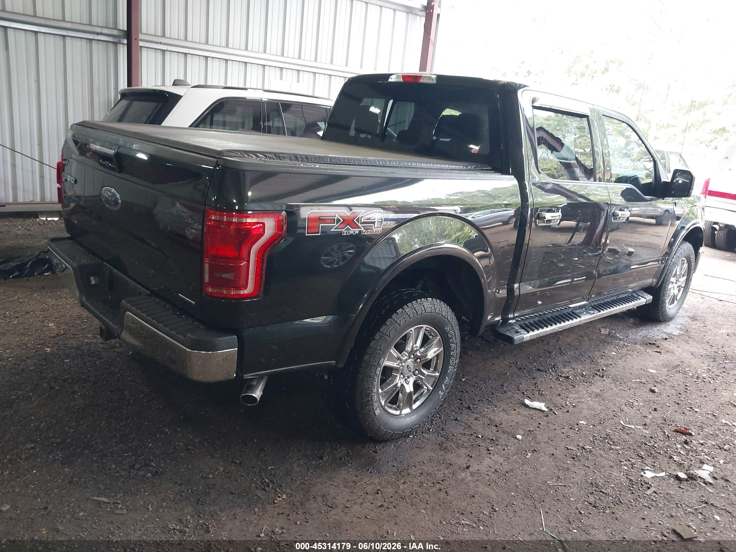 2015 Ford F-150 Lariat Black vin: 1FTEW1EF8FFB58003