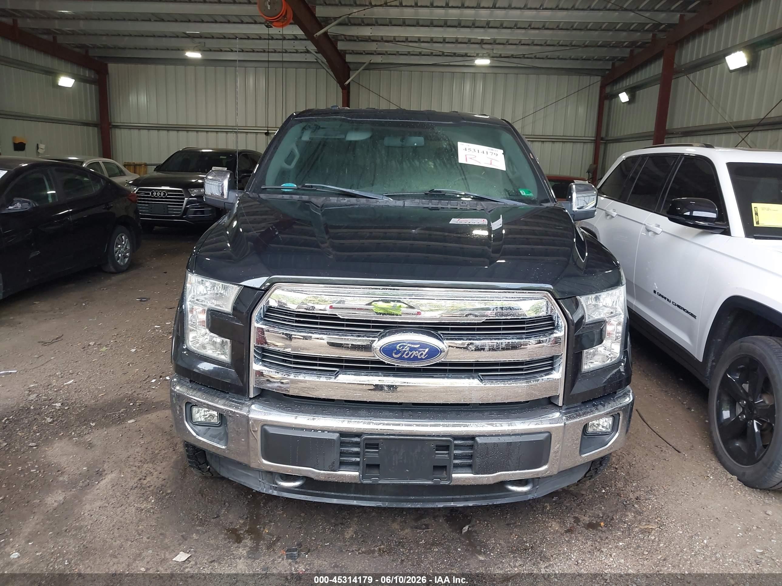 2015 Ford F-150 Lariat Black vin: 1FTEW1EF8FFB58003