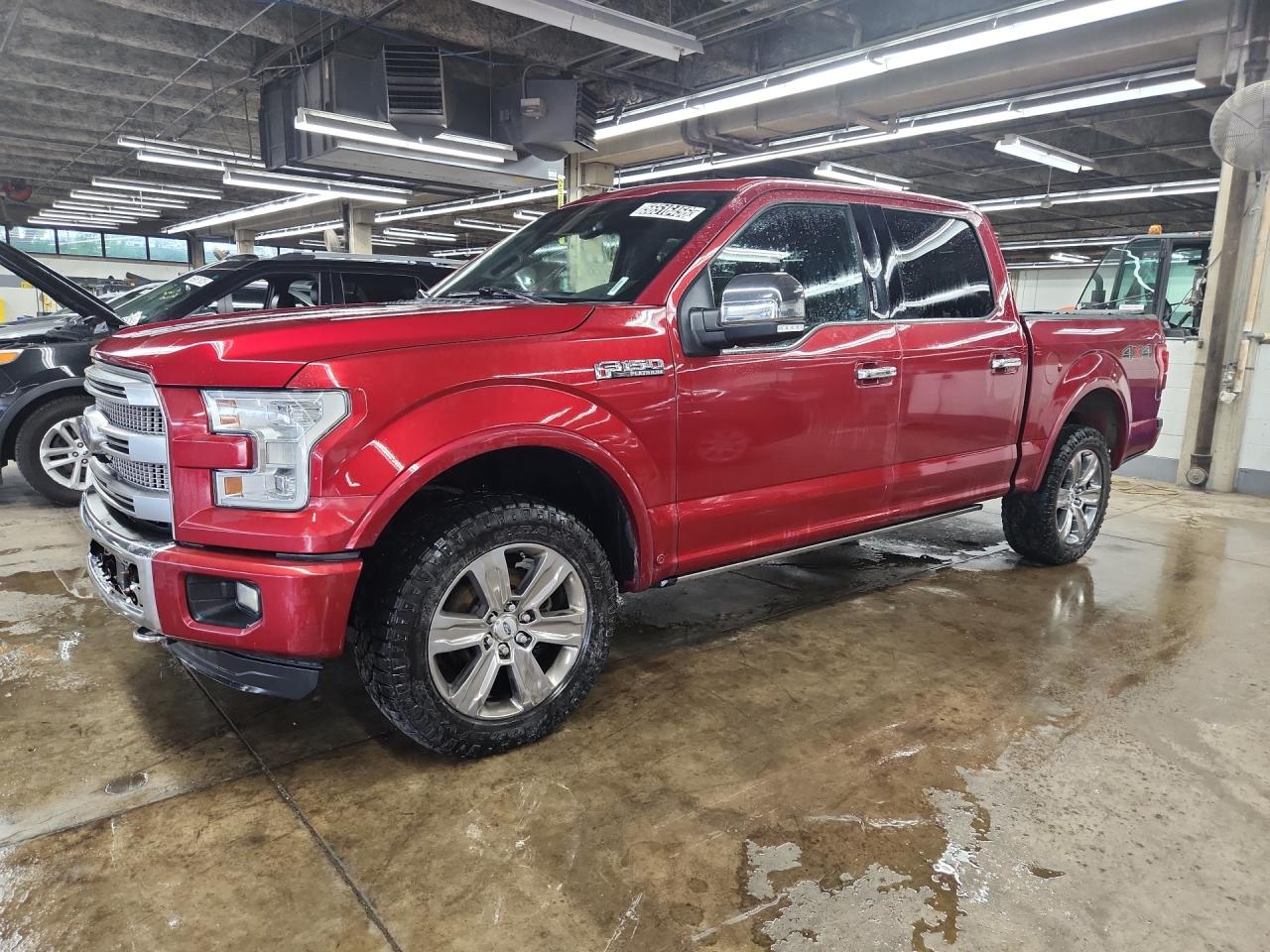 2015 Ford F150 Supercrew Red vin: 1FTEW1EF8FFB89882 Damage: Left Front Door, Heavy Scratch, 1/8 To 1/2 Inch