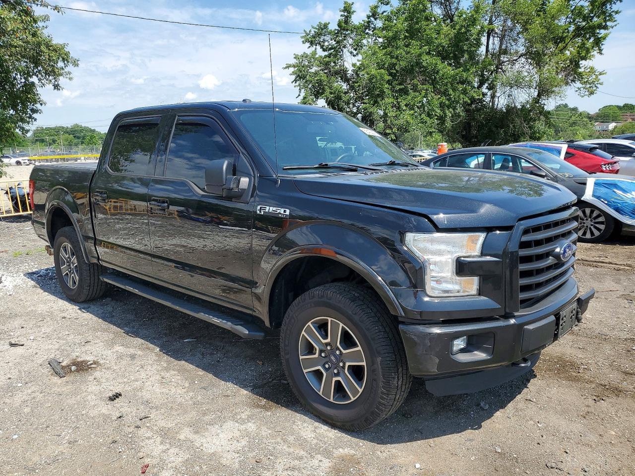 2015 Ford F150 Supercrew Black vin: 1FTEW1EF8FFC64290