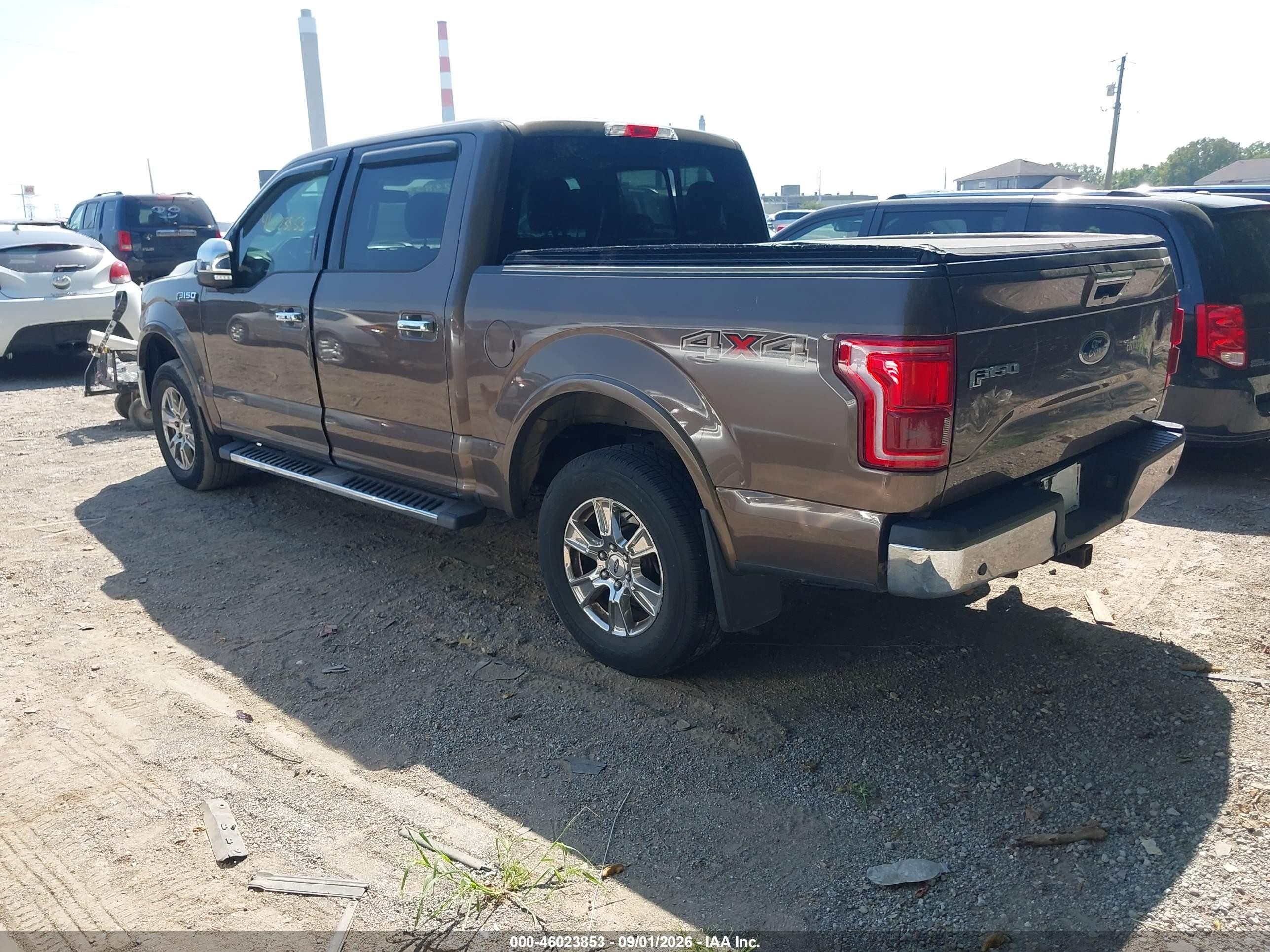 2015 Ford F-150 Lariat Brown vin: 1FTEW1EF8FKD24687