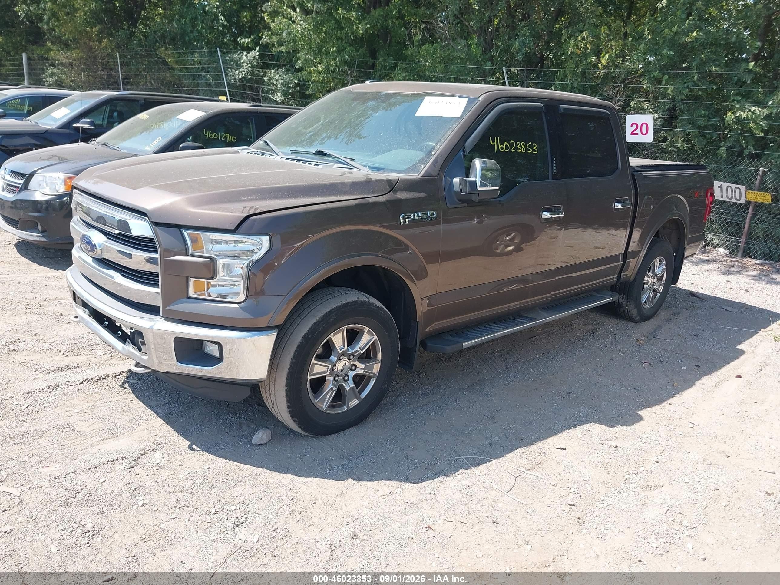 2015 Ford F-150 Lariat Brown vin: 1FTEW1EF8FKD24687