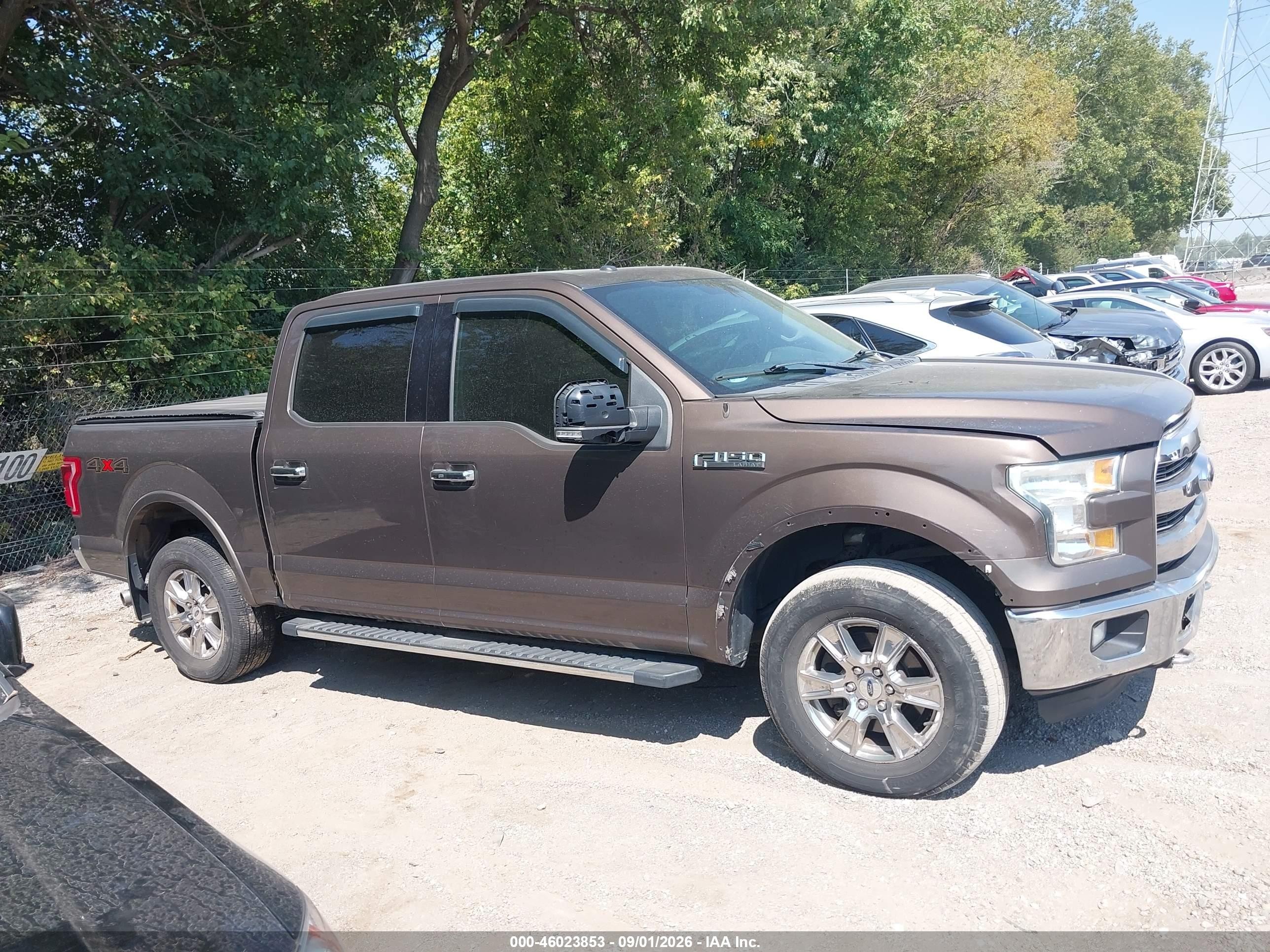 2015 Ford F-150 Lariat Brown vin: 1FTEW1EF8FKD24687