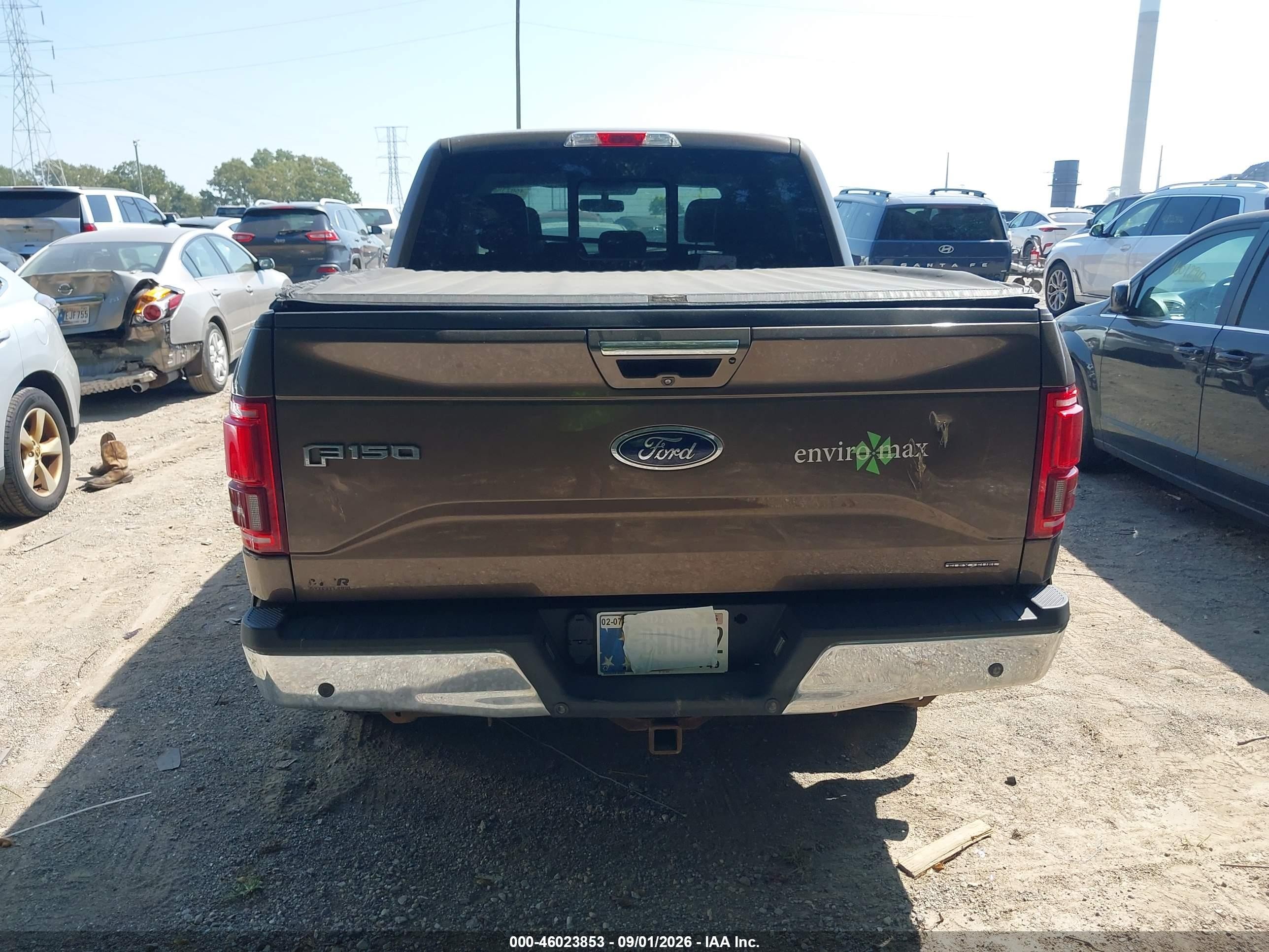 2015 Ford F-150 Lariat Brown vin: 1FTEW1EF8FKD24687