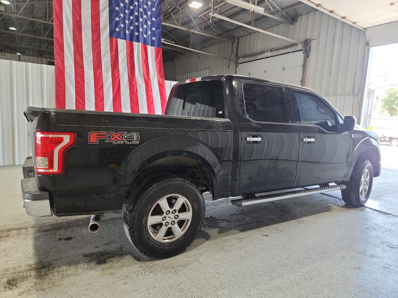 2015 Ford F150 Supercrew Black vin: 1FTEW1EF8FKE73021 Damage: Right Bed Side, Dent(S) W/ Paint Dmg, 1/8 To 1/2 Inch