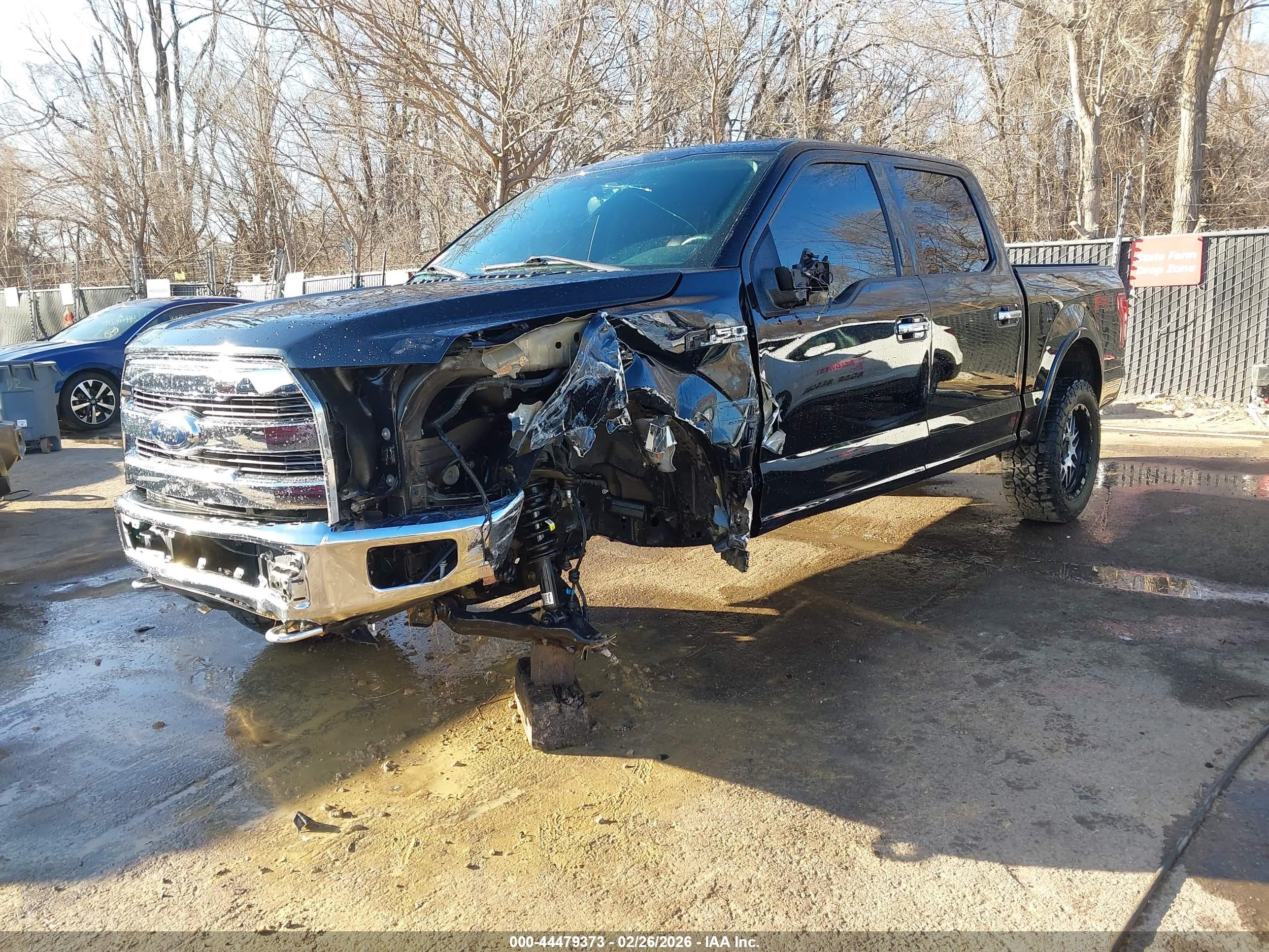 2017 Ford F-150 Lariat Черный vin: 1FTEW1EF8HFA10095