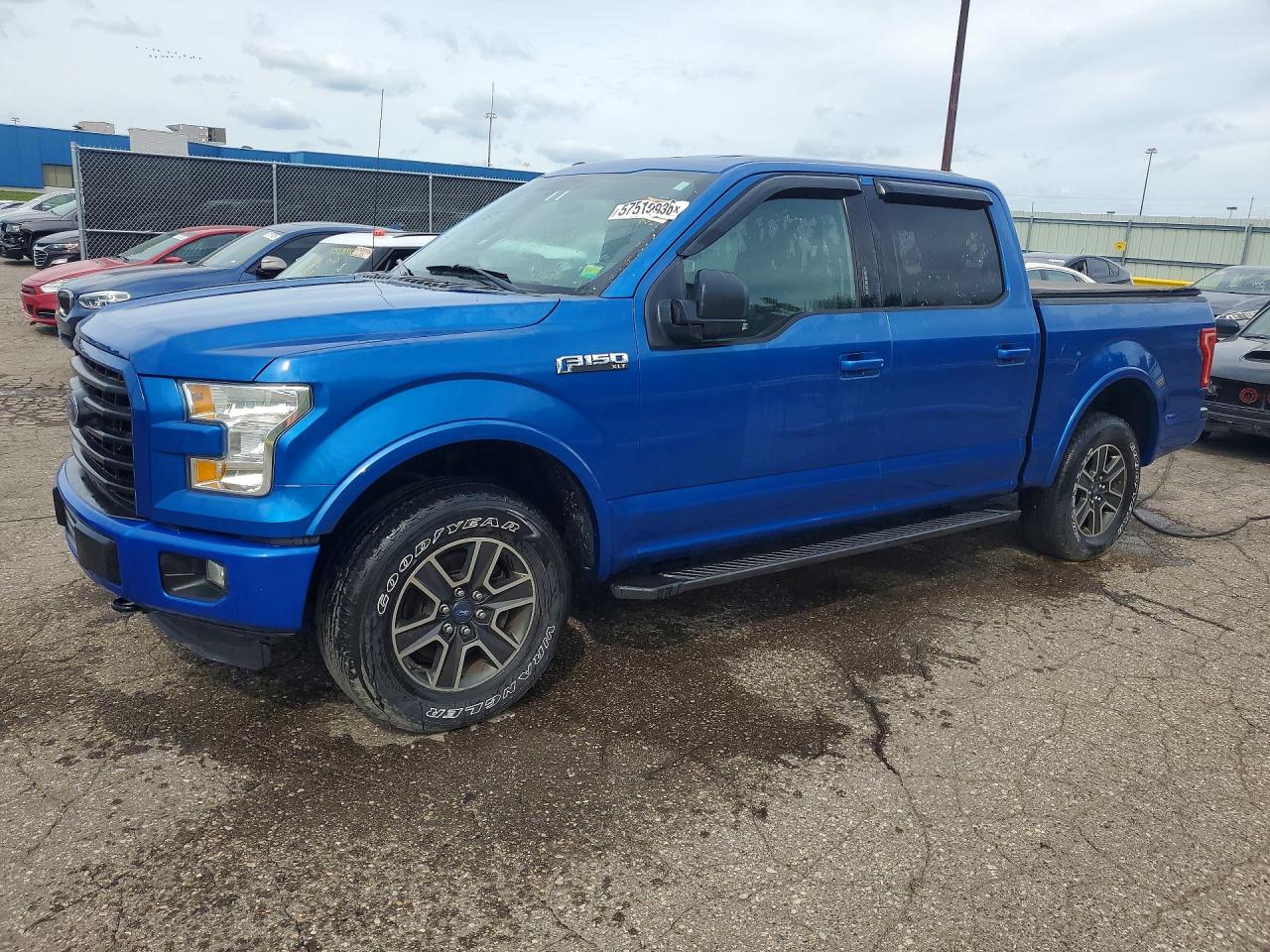 2015 Ford F150 Supercrew Blue vin: 1FTEW1EF9FFA52675
