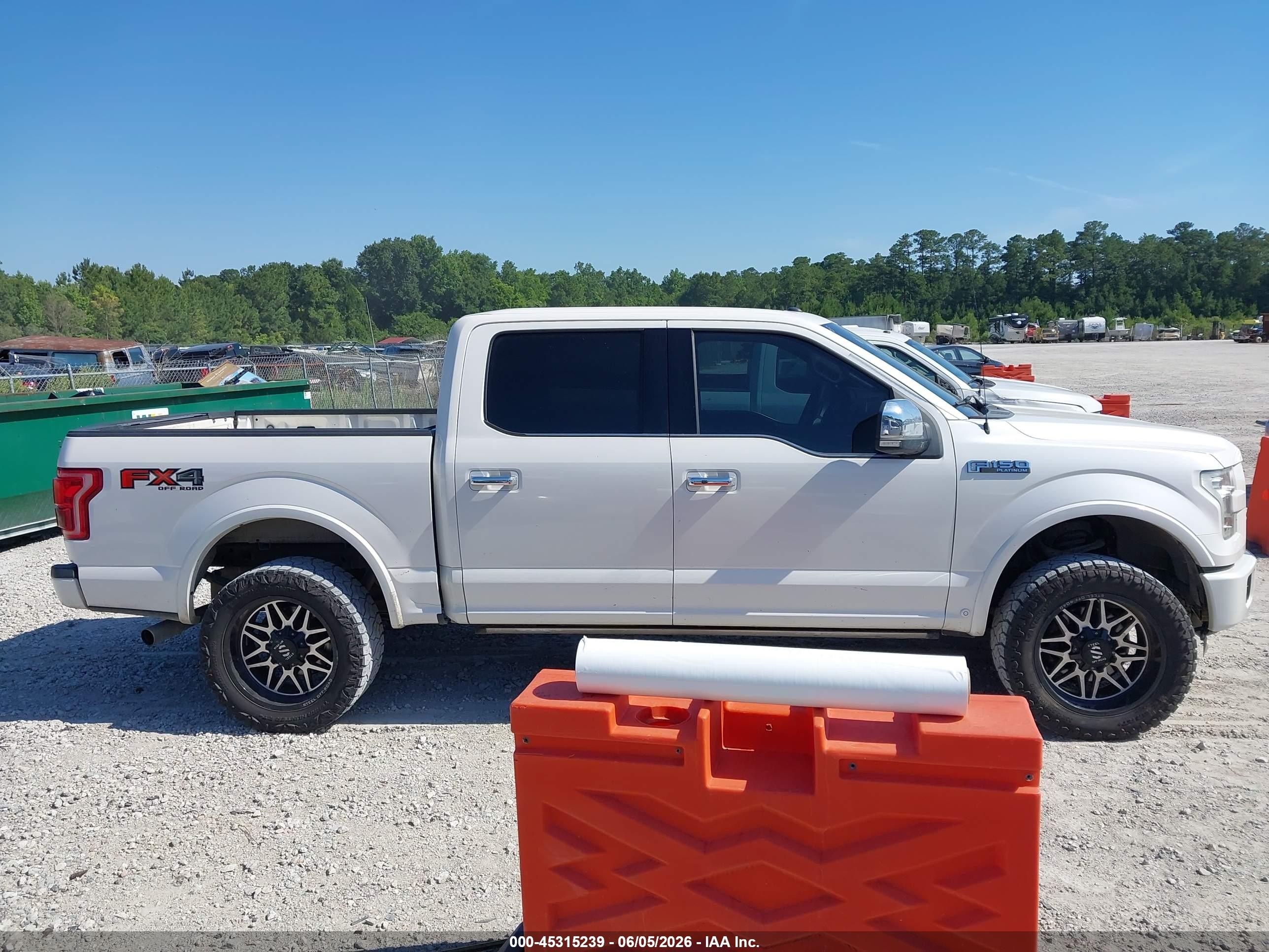 2015 Ford F-150 Platinum White vin: 1FTEW1EF9FFA79116