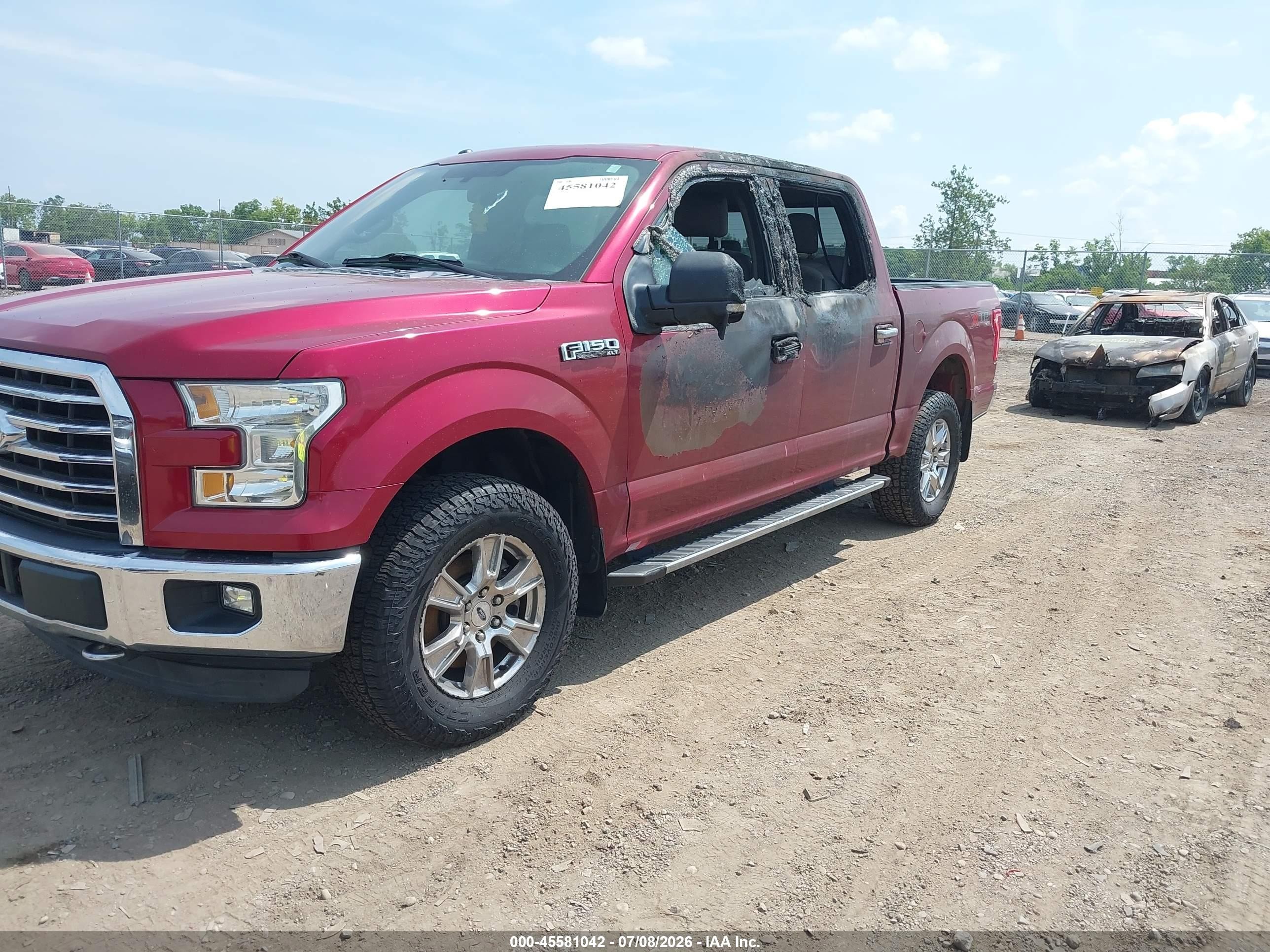 2015 Ford F-150 Xlt Red vin: 1FTEW1EF9FFA94134