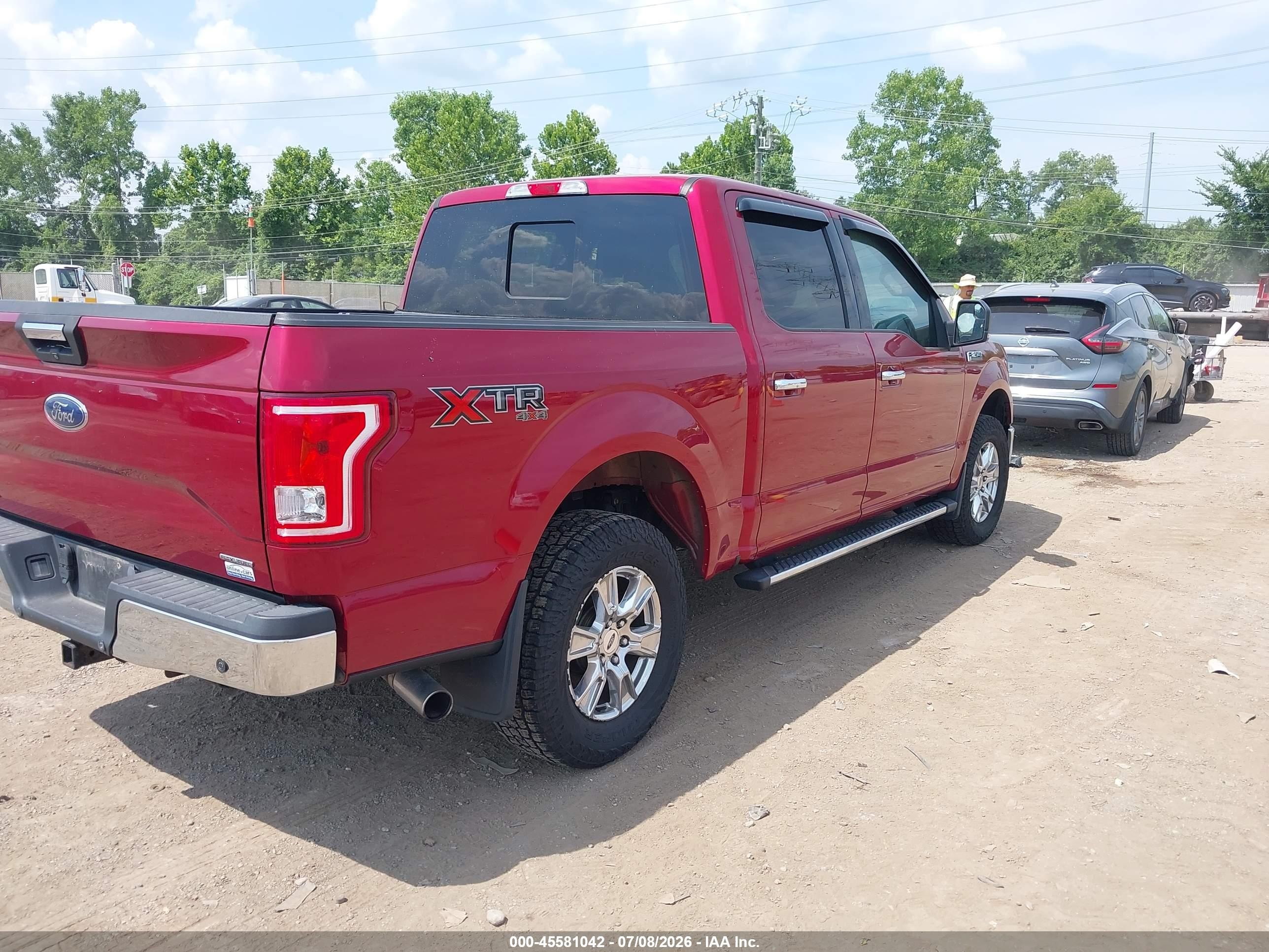 2015 Ford F-150 Xlt Red vin: 1FTEW1EF9FFA94134
