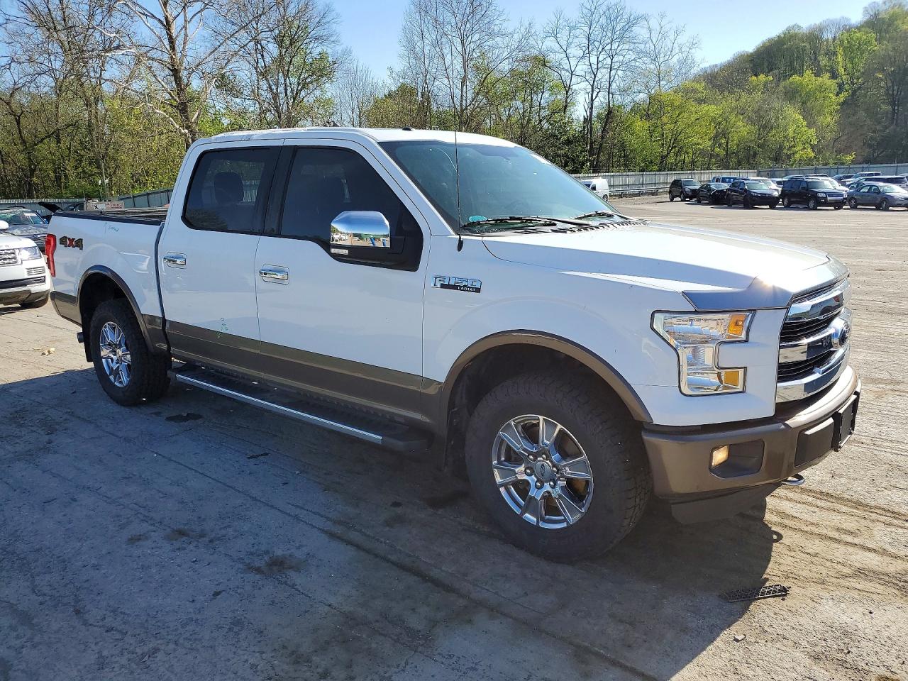 2015 Ford F150 Supercrew White vin: 1FTEW1EF9FFC89165