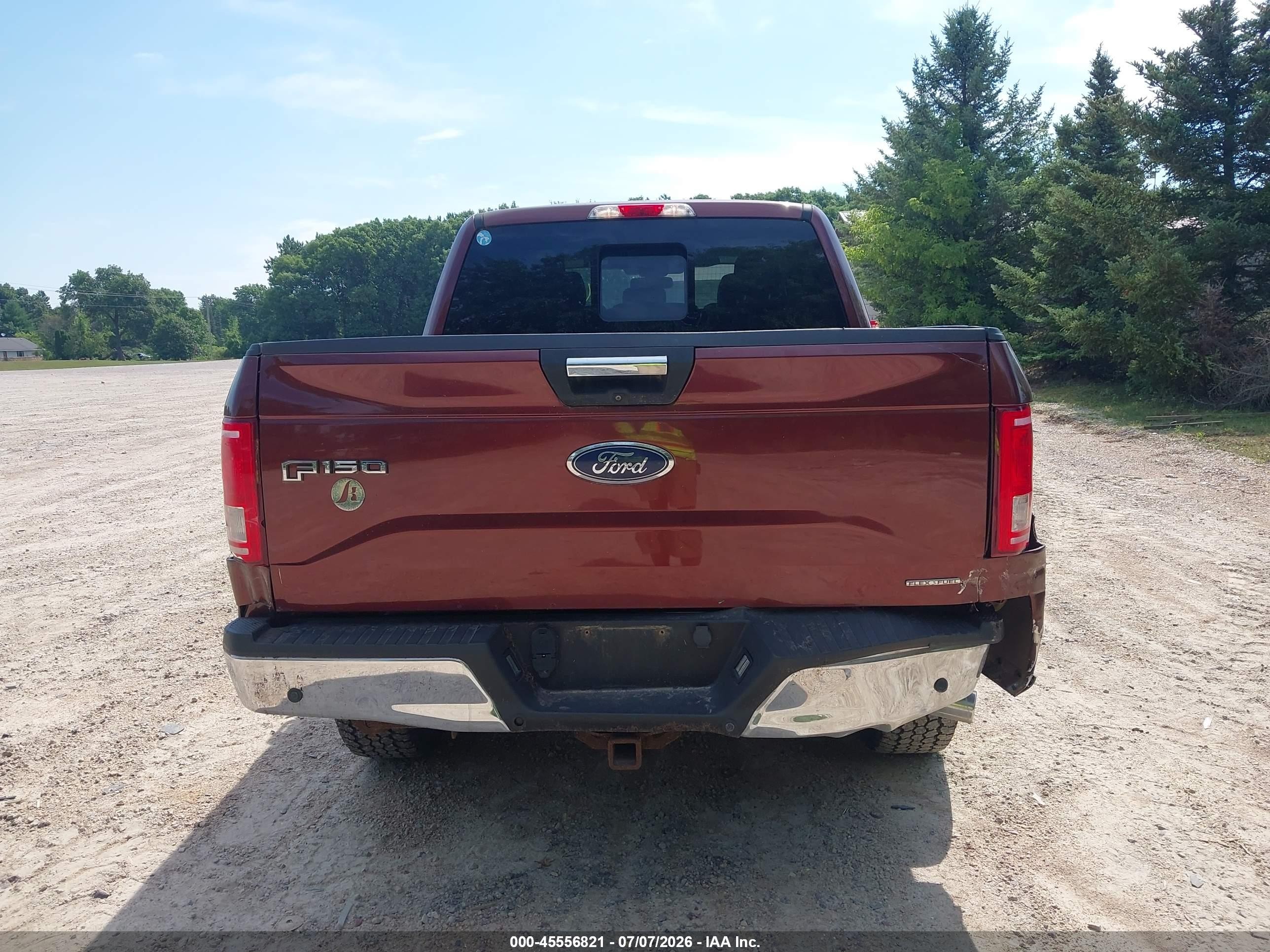 2015 Ford F-150 King Ranch/lariat/platinum/xl/xlt Maroon vin: 1FTEW1EF9FKD06201