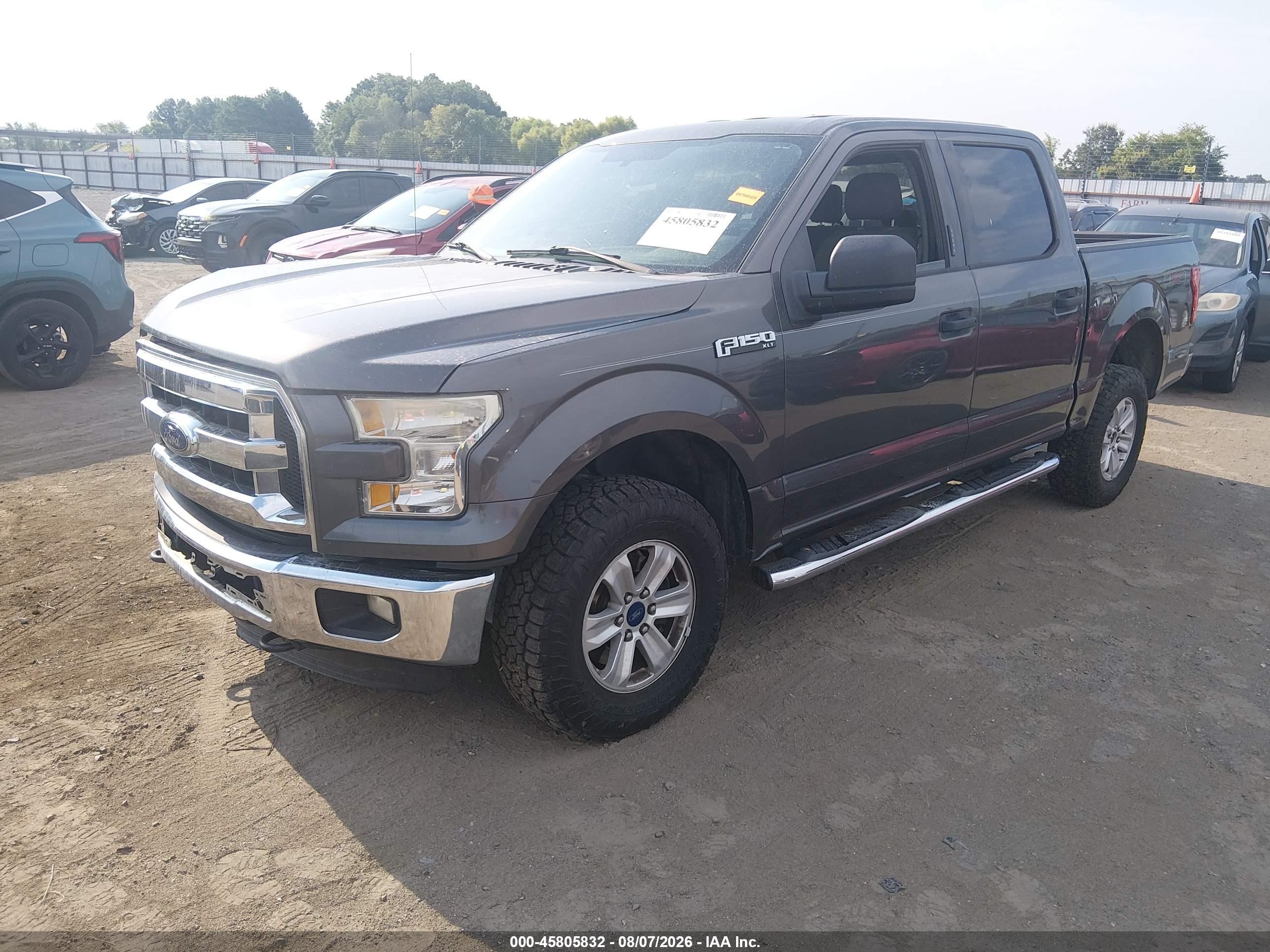 2015 Ford F-150 Xlt Gray vin: 1FTEW1EF9FKE09893