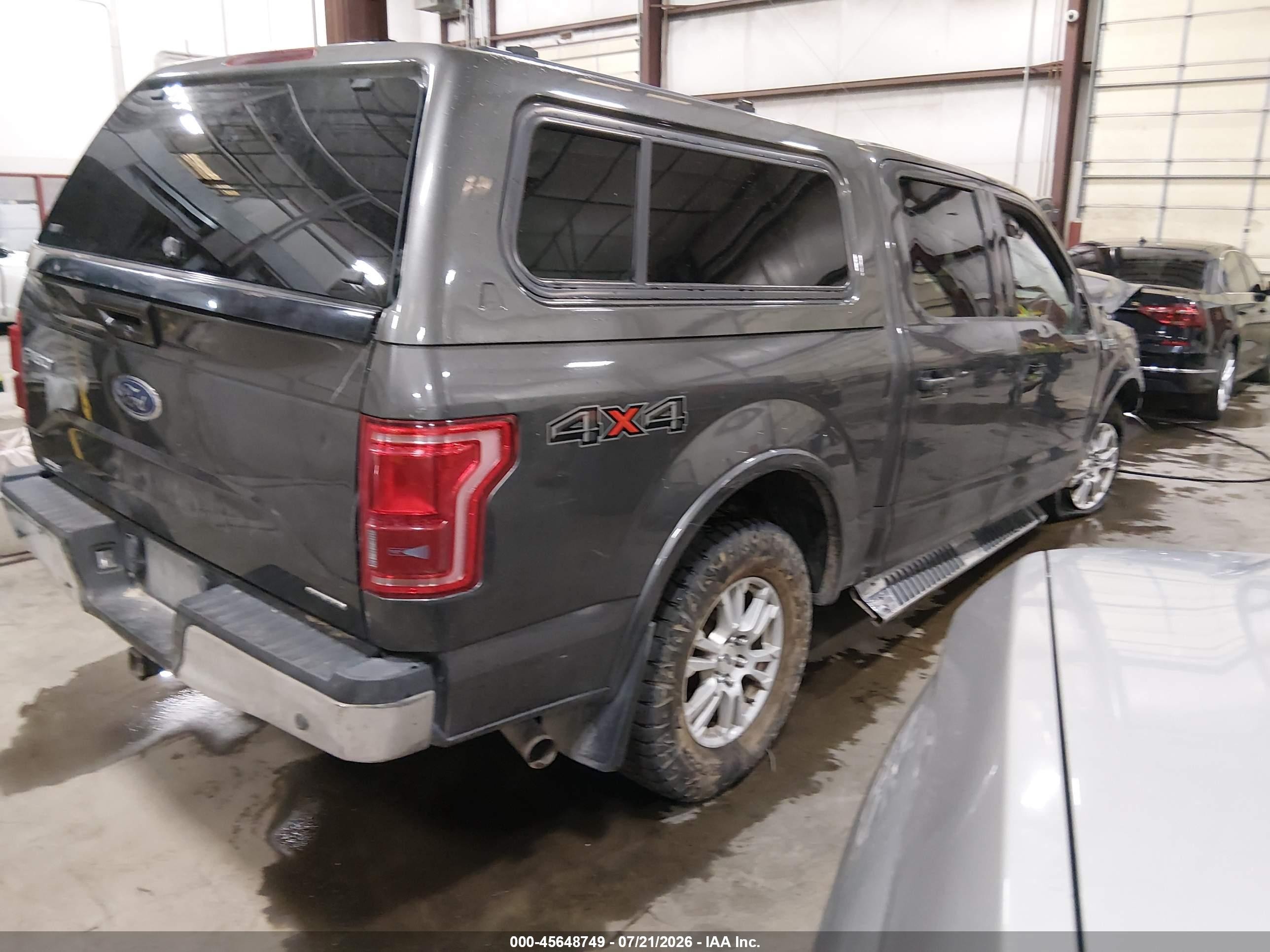 2015 Ford F-150 Lariat Gray vin: 1FTEW1EF9FKE30064