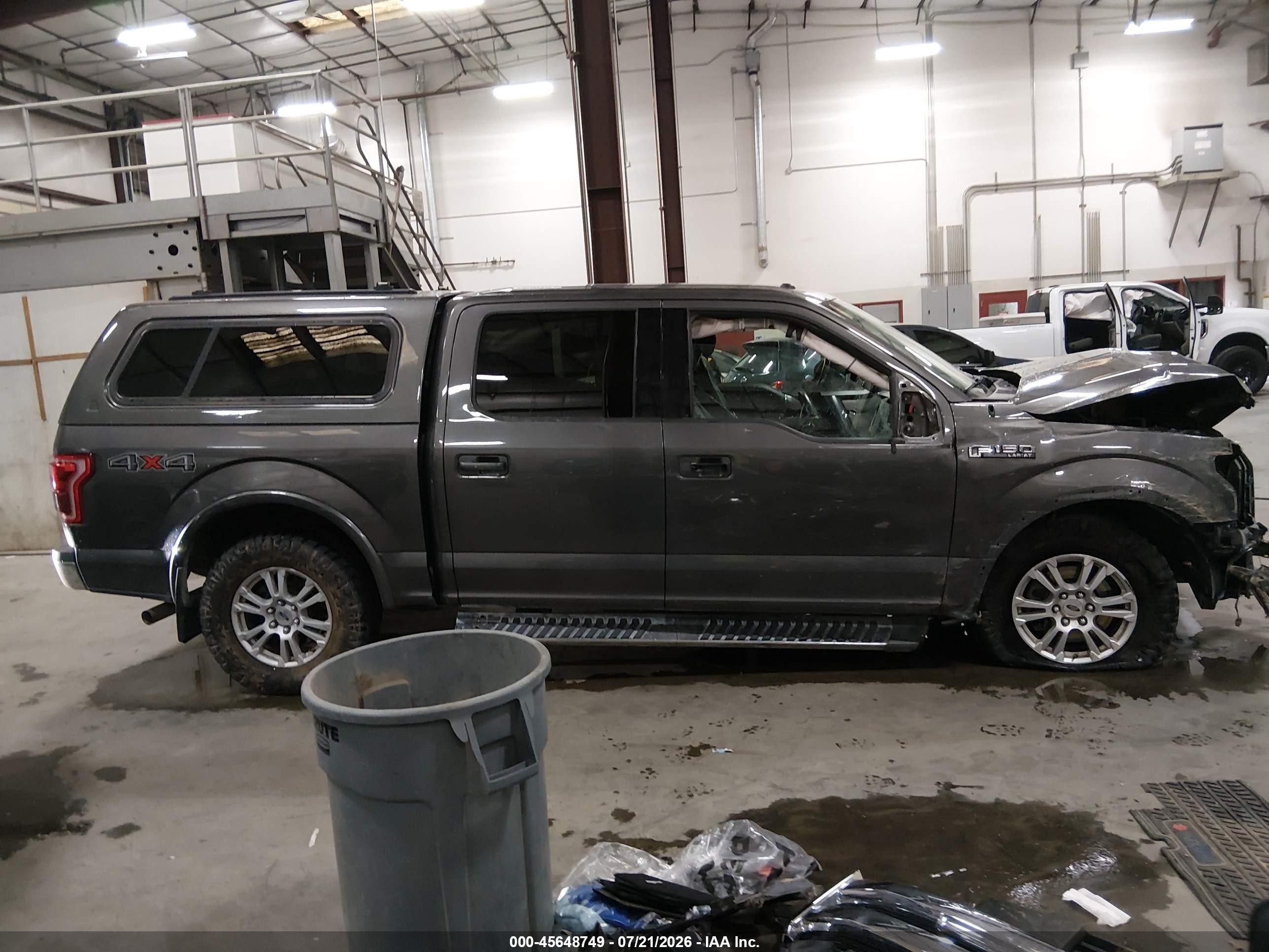 2015 Ford F-150 Lariat Gray vin: 1FTEW1EF9FKE30064