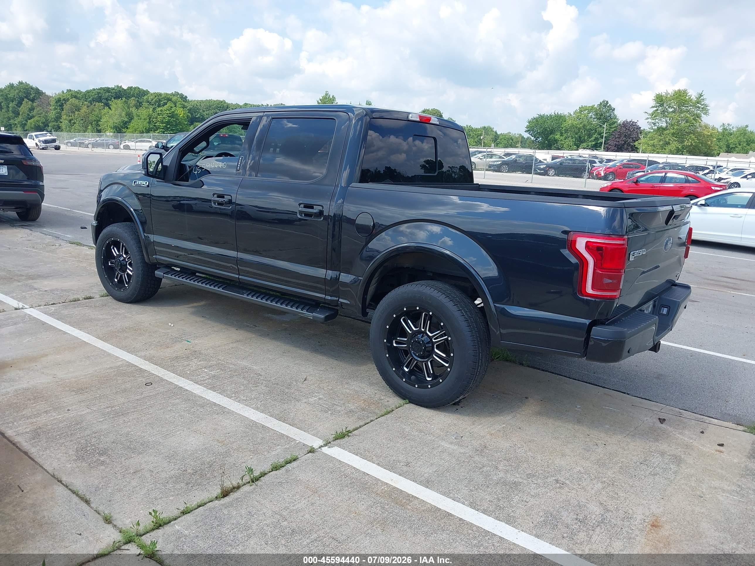 2015 Ford F-150 Lariat Black vin: 1FTEW1EFXFFA05297