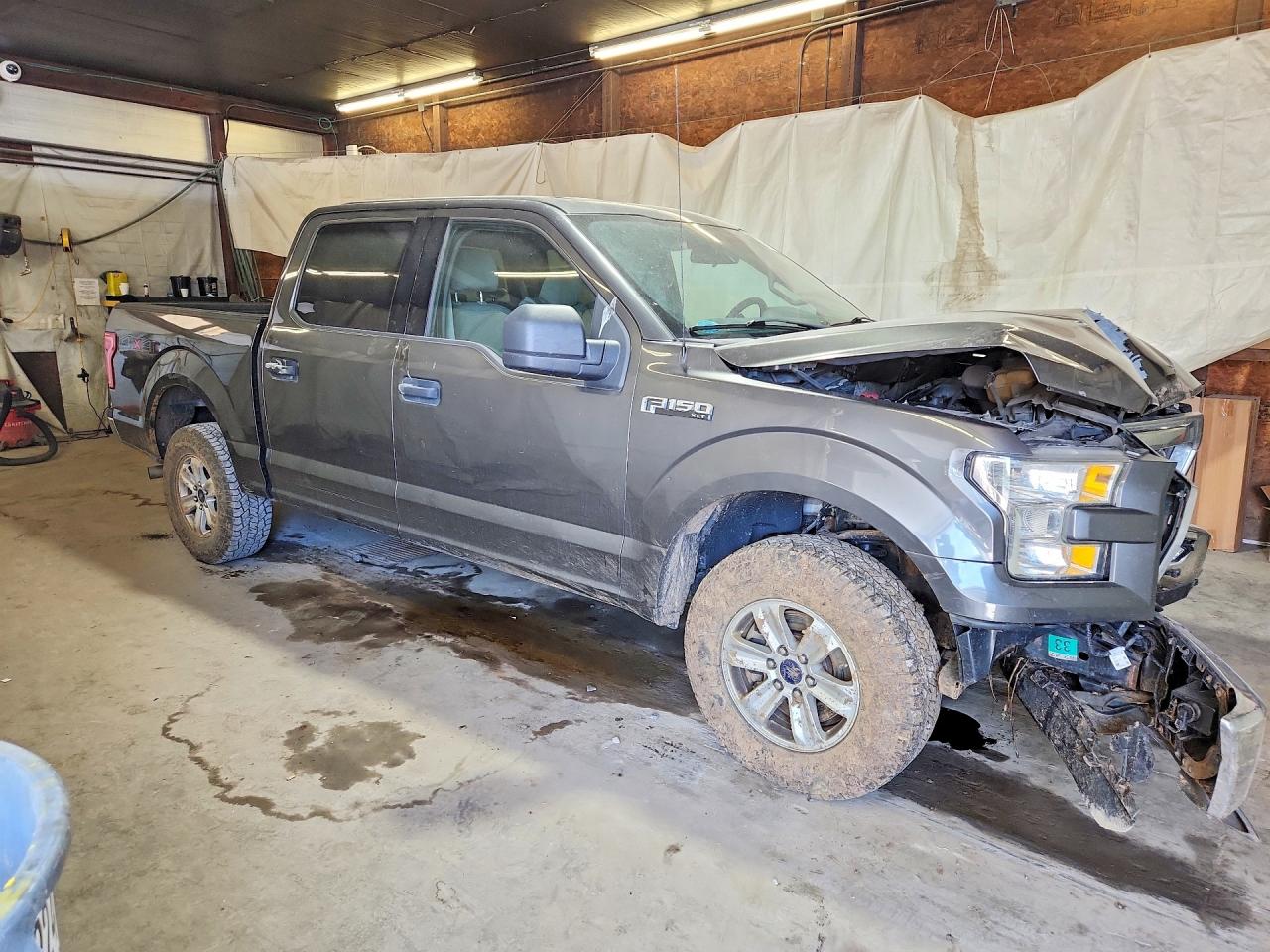 2015 Ford F150 Supercrew Gray vin: 1FTEW1EFXFFB92024