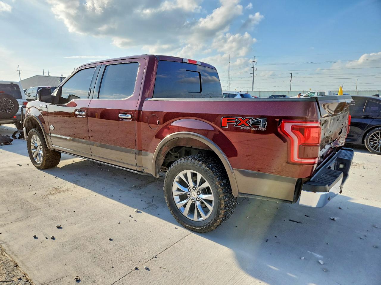 2015 Ford F150 Supercrew Burgundy vin: 1FTEW1EFXFFD07849