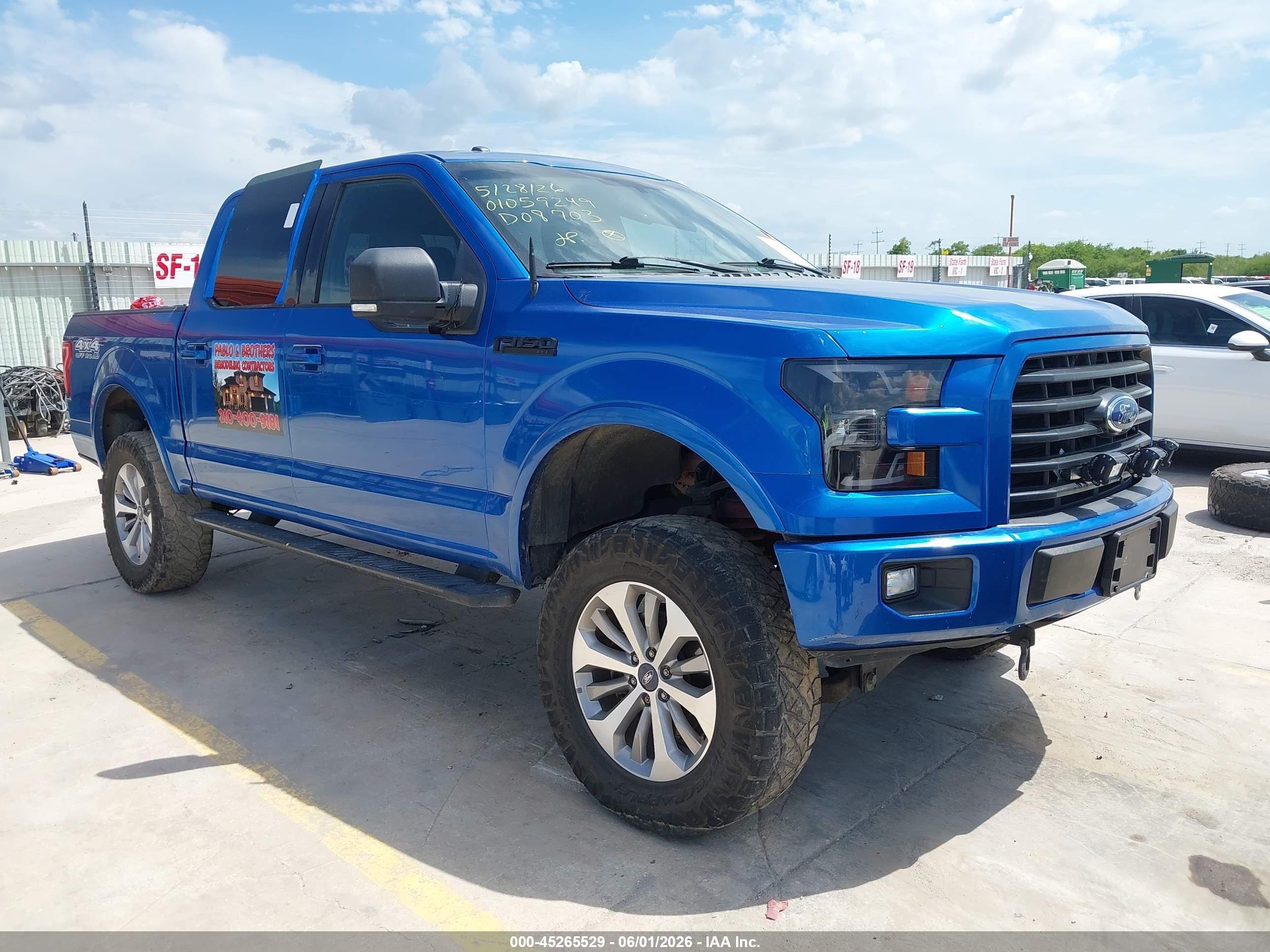 2015 Ford F-150 Xlt Blue vin: 1FTEW1EFXFKD08703