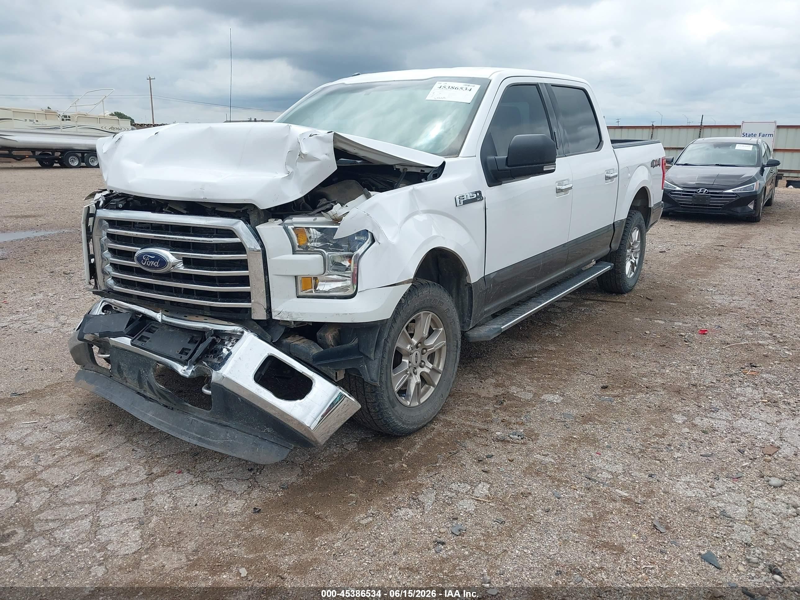 2015 Ford F-150 Xlt White vin: 1FTEW1EFXFKE38576
