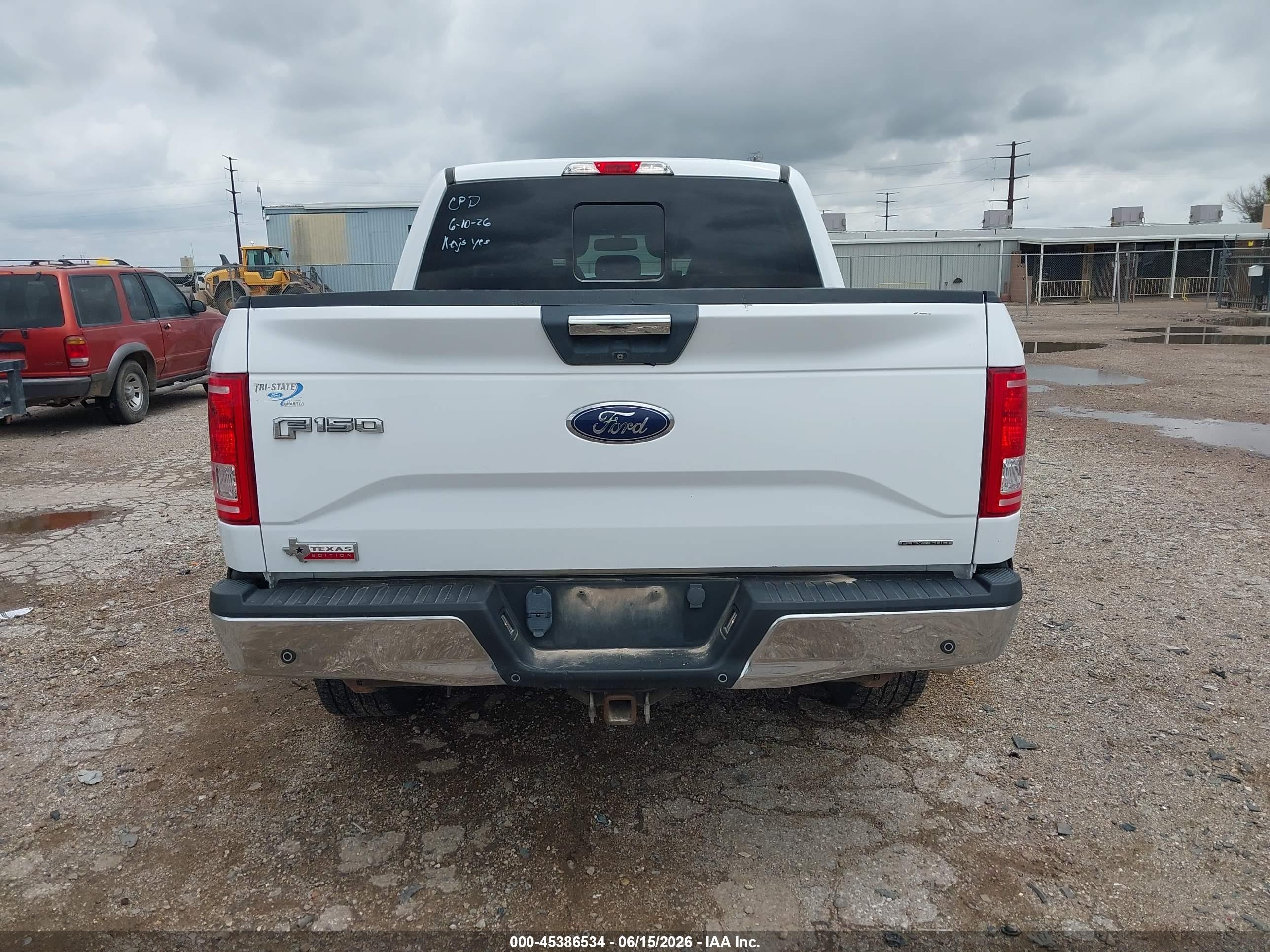 2015 Ford F-150 Xlt White vin: 1FTEW1EFXFKE38576