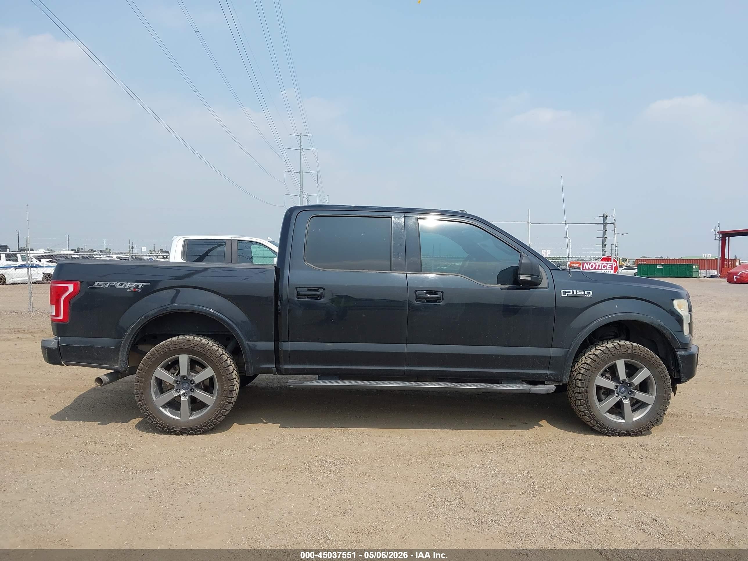 2016 Ford F-150 Xlt Black vin: 1FTEW1EFXGKD09710