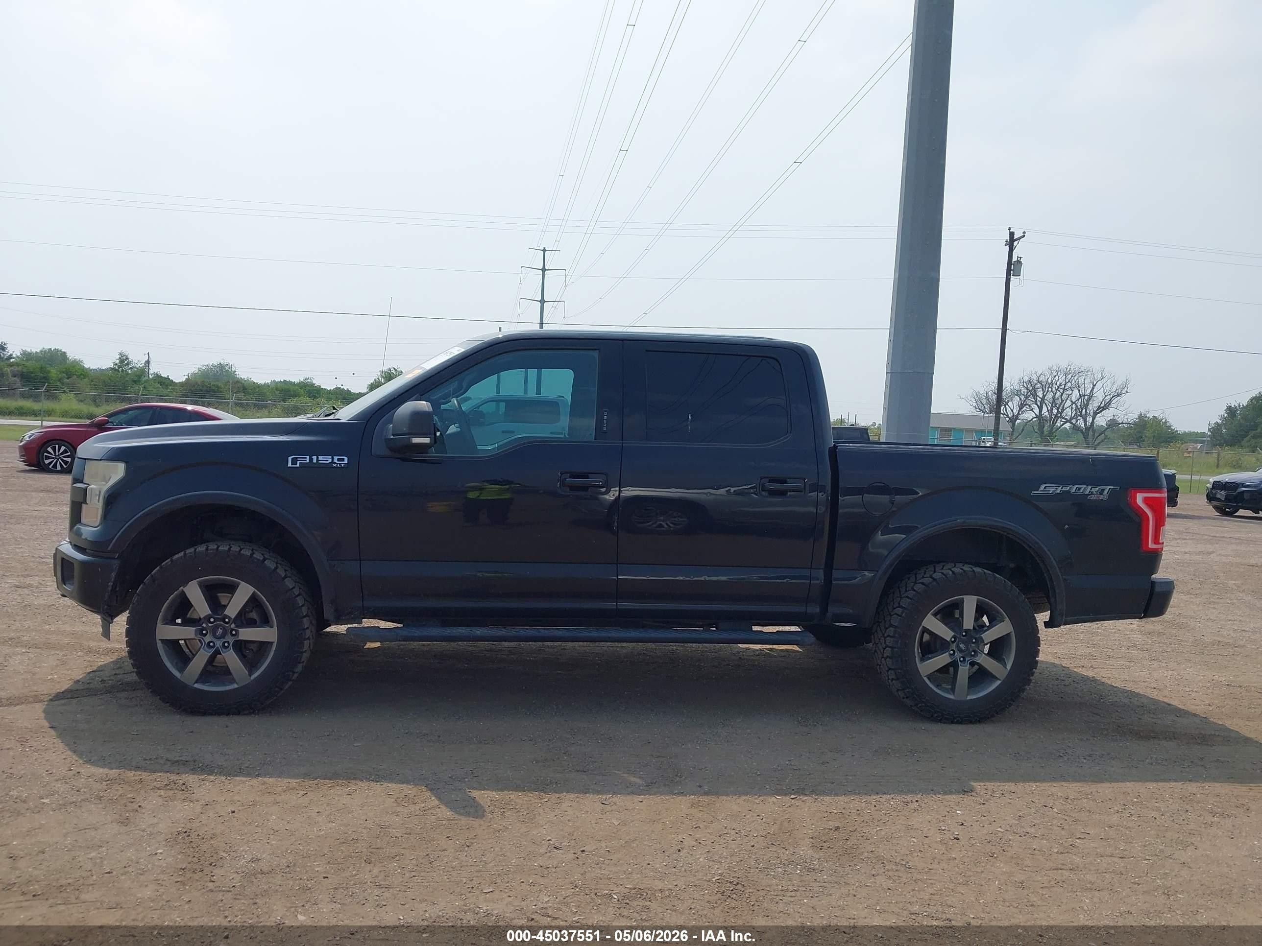 2016 Ford F-150 Xlt Black vin: 1FTEW1EFXGKD09710