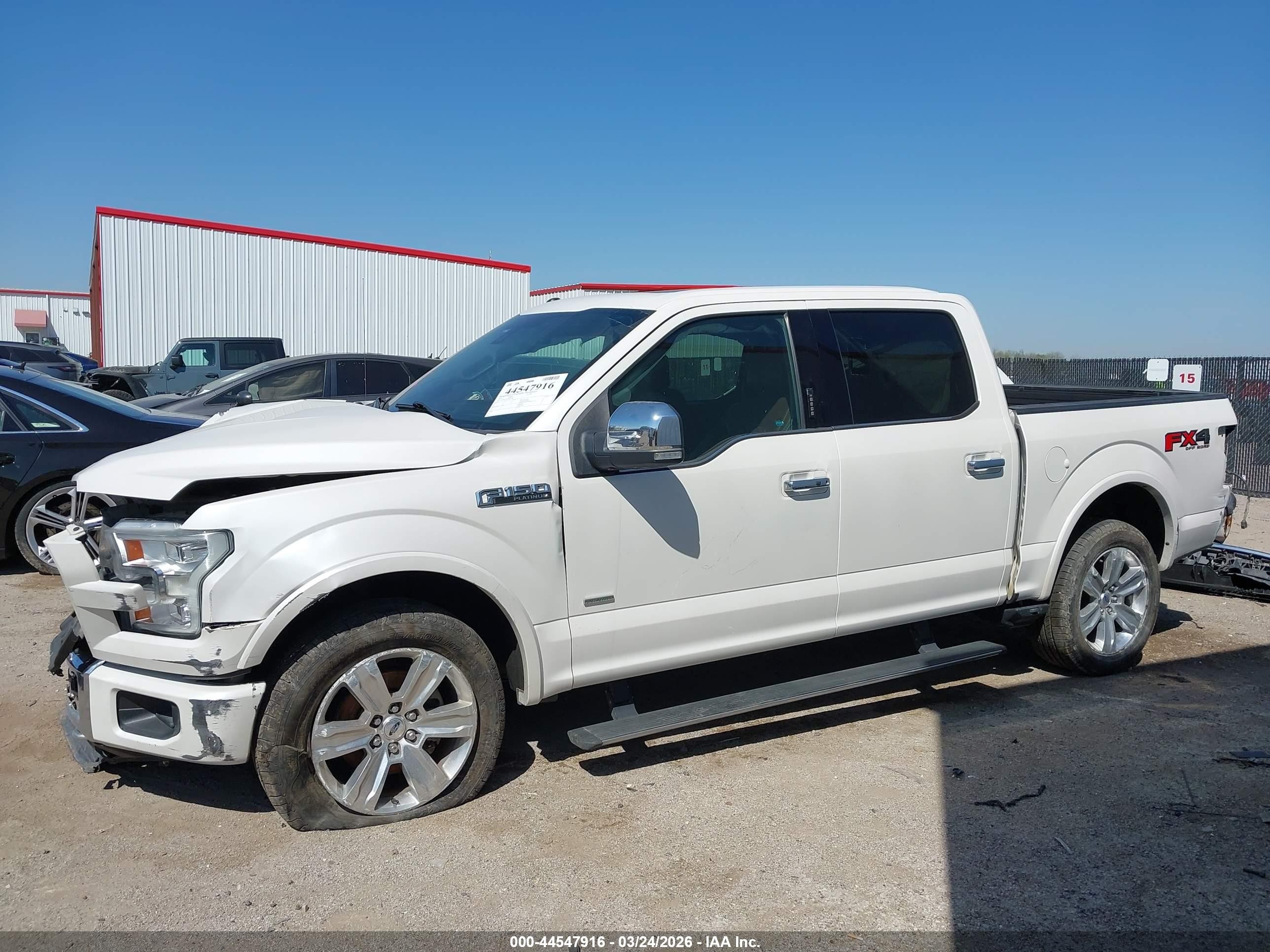 2015 Ford F-150 Platinum White vin: 1FTEW1EG0FFB47781