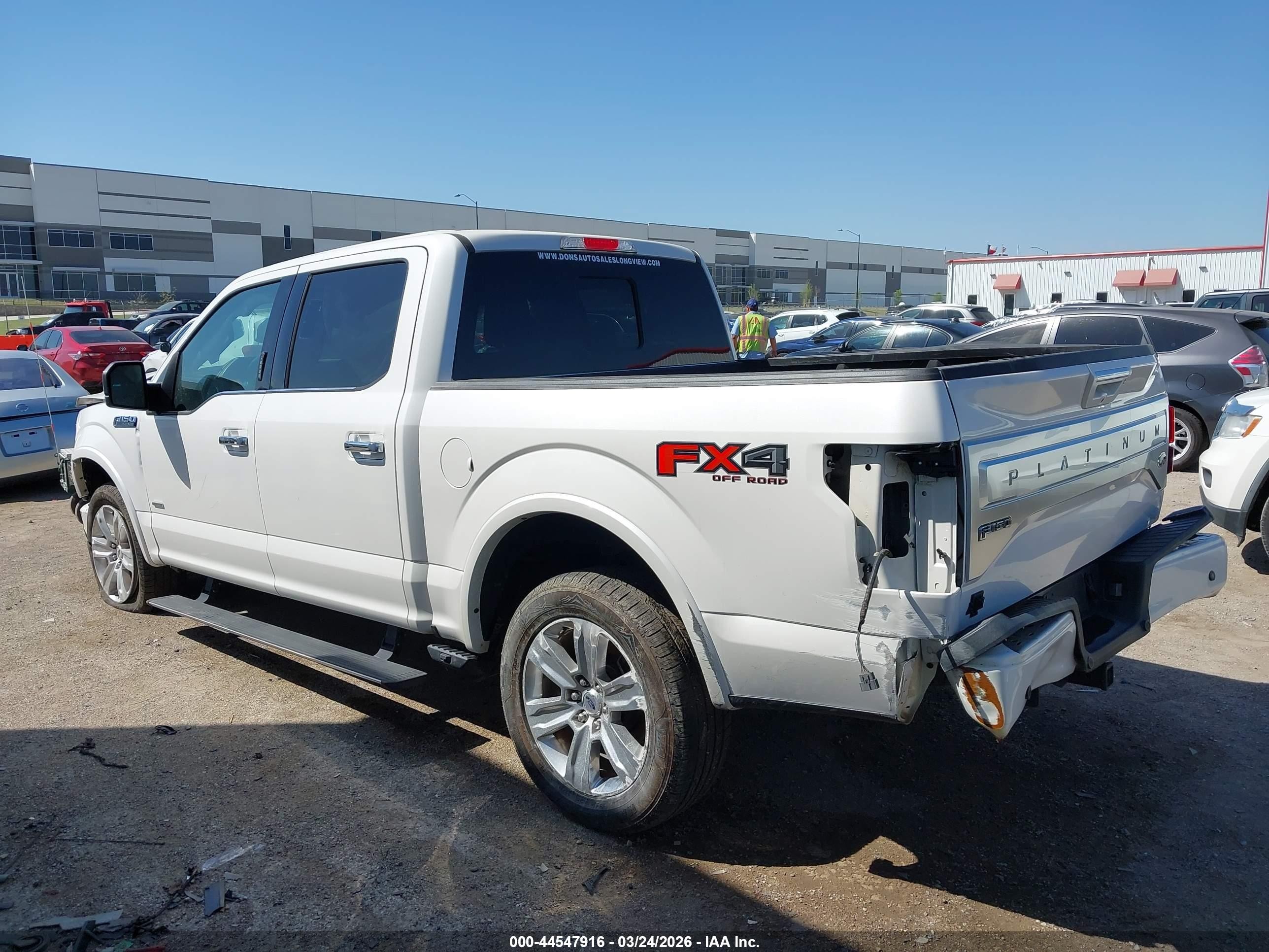 2015 Ford F-150 Platinum White vin: 1FTEW1EG0FFB47781