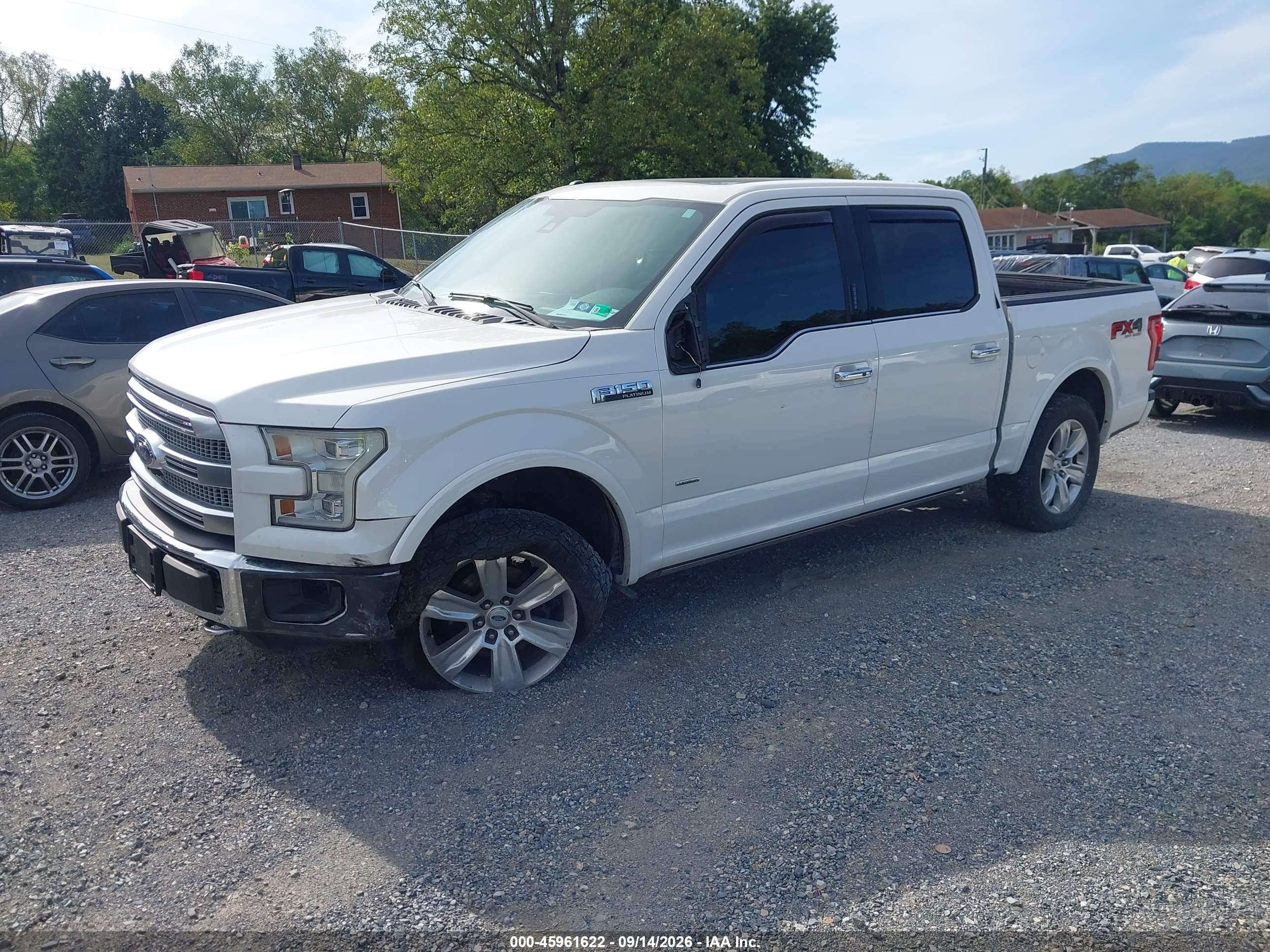 2015 Ford F-150 Platinum White vin: 1FTEW1EG0FFB87410