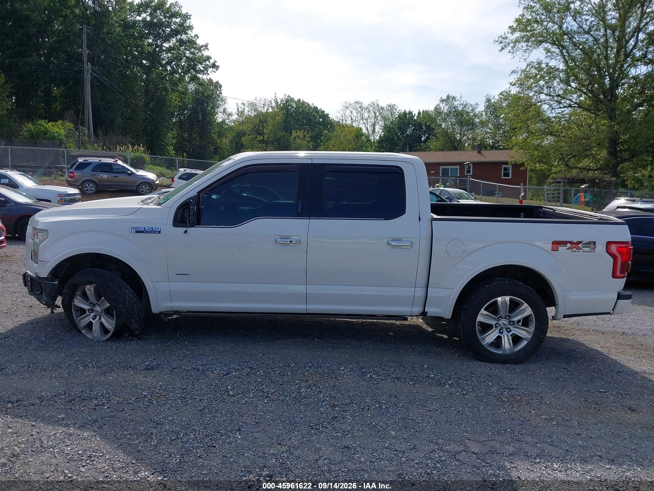 2015 Ford F-150 Platinum White vin: 1FTEW1EG0FFB87410