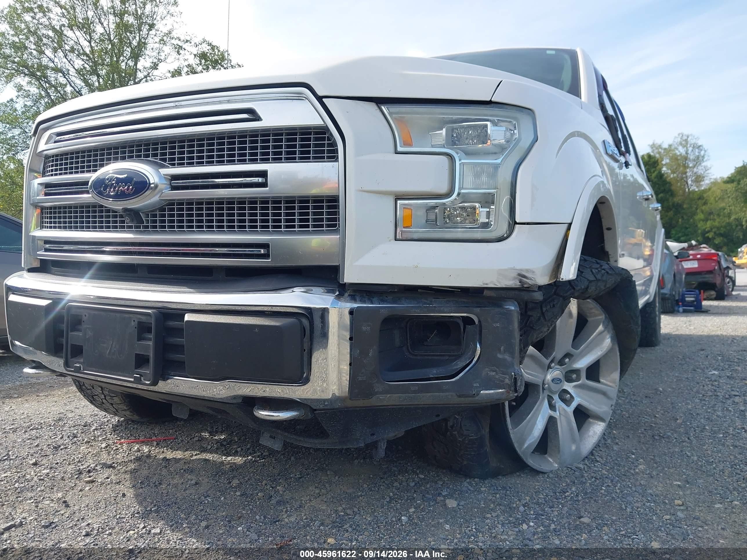 2015 Ford F-150 Platinum White vin: 1FTEW1EG0FFB87410